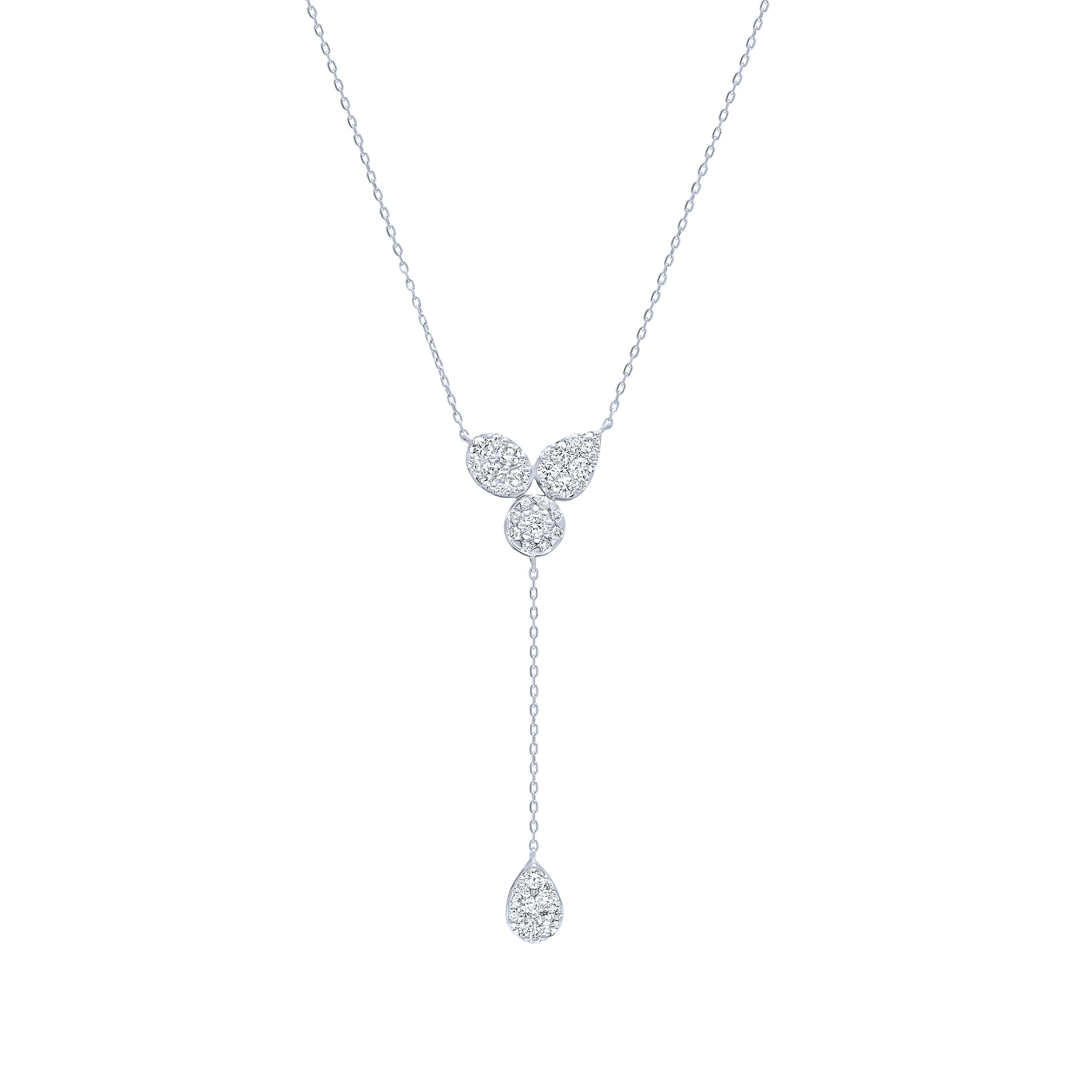Dazzling 18K Diamond Necklace in White Gold