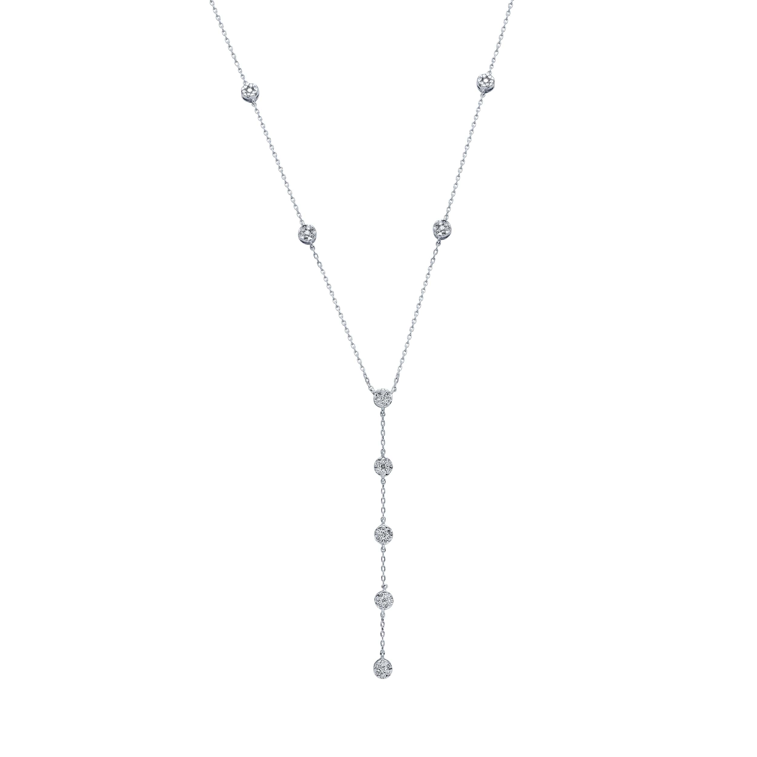 Luminous 18K Diamond Necklace in White Gold