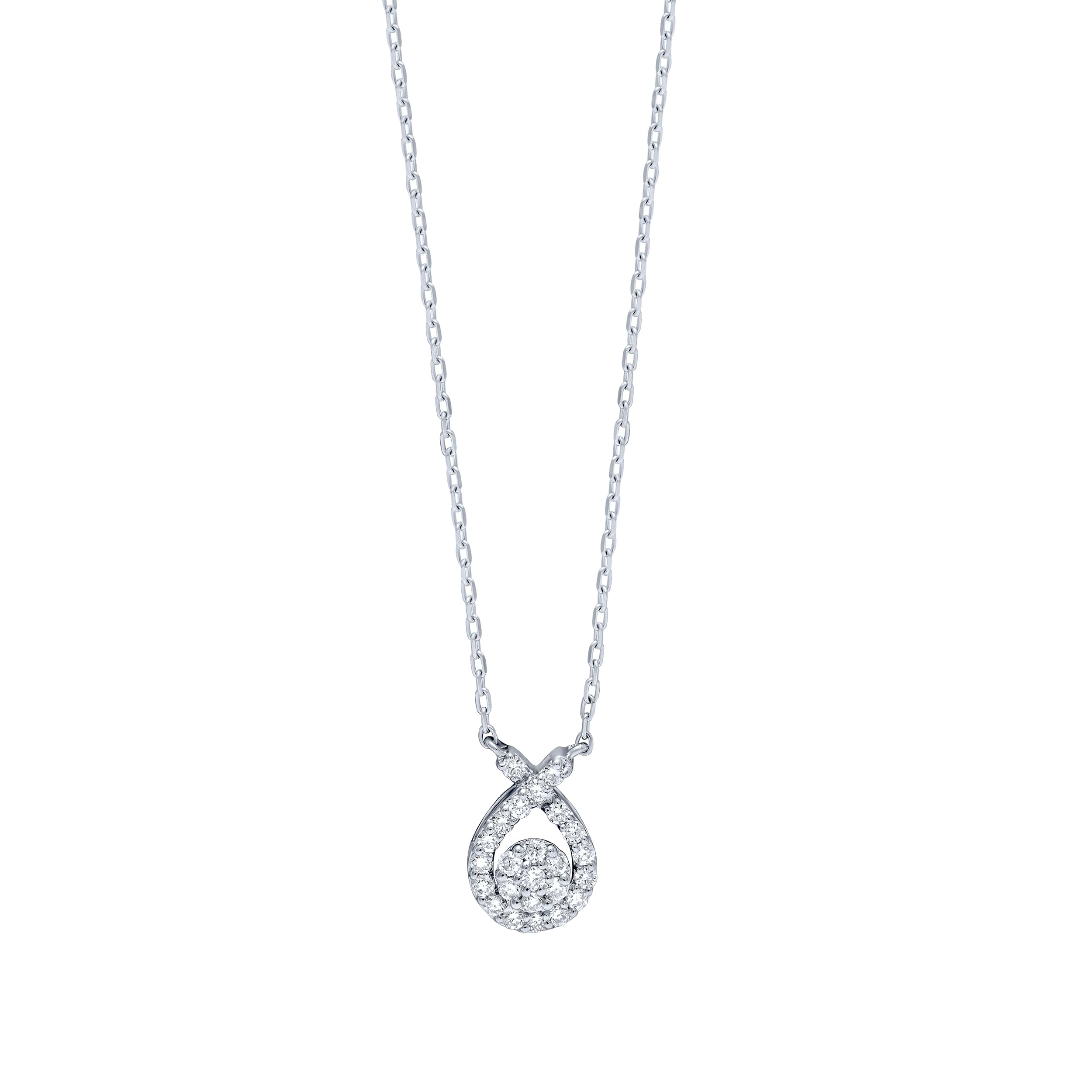 Brilliant 18K Diamond Necklace in White Gold