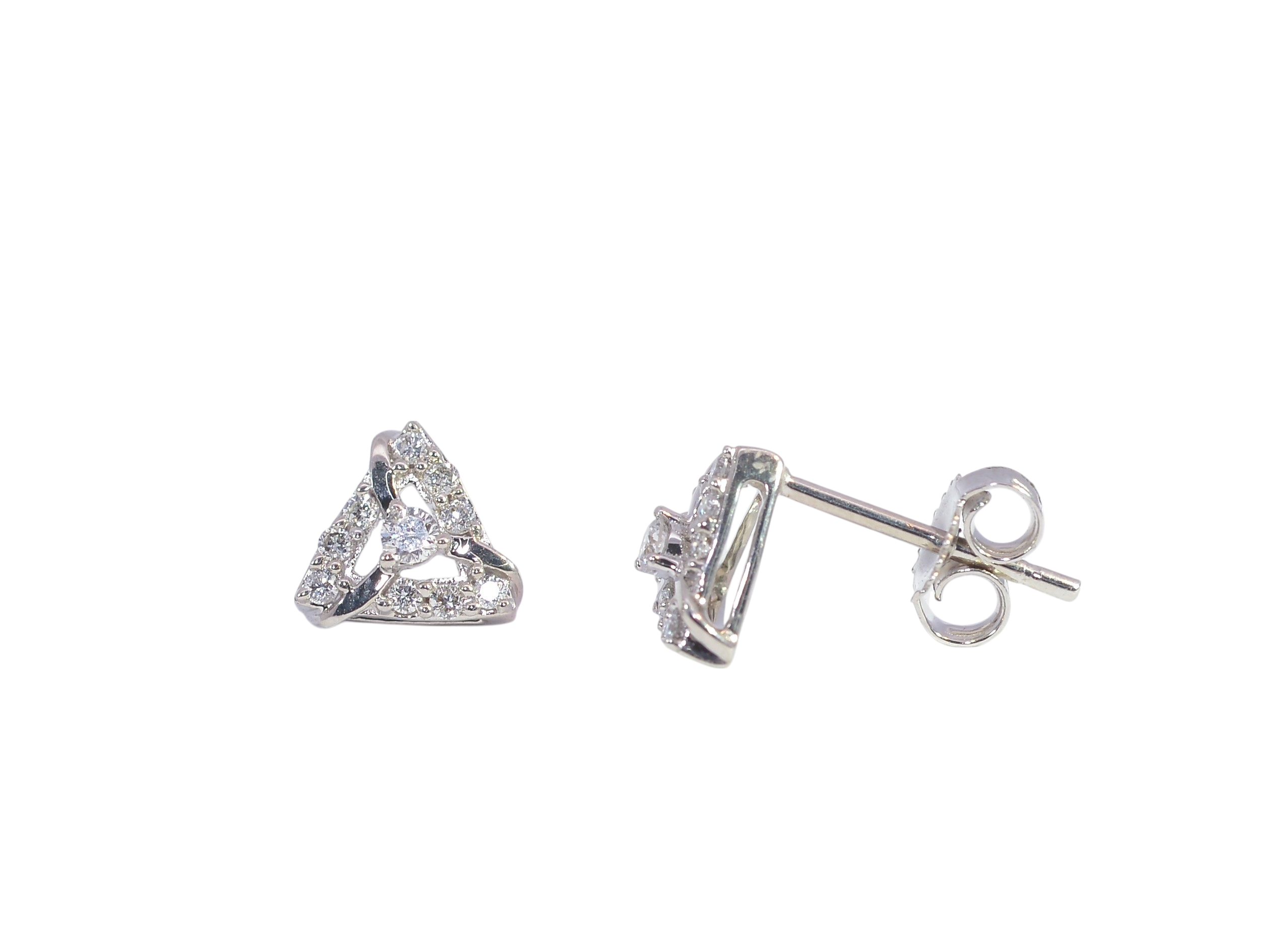 18K White Gold Diamond Earrings