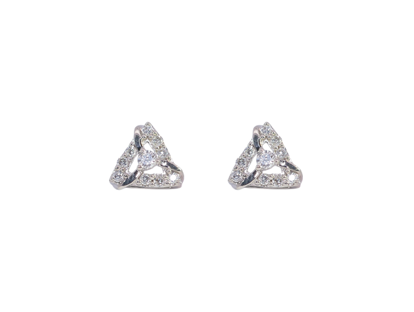 18K White Gold Diamond Earrings