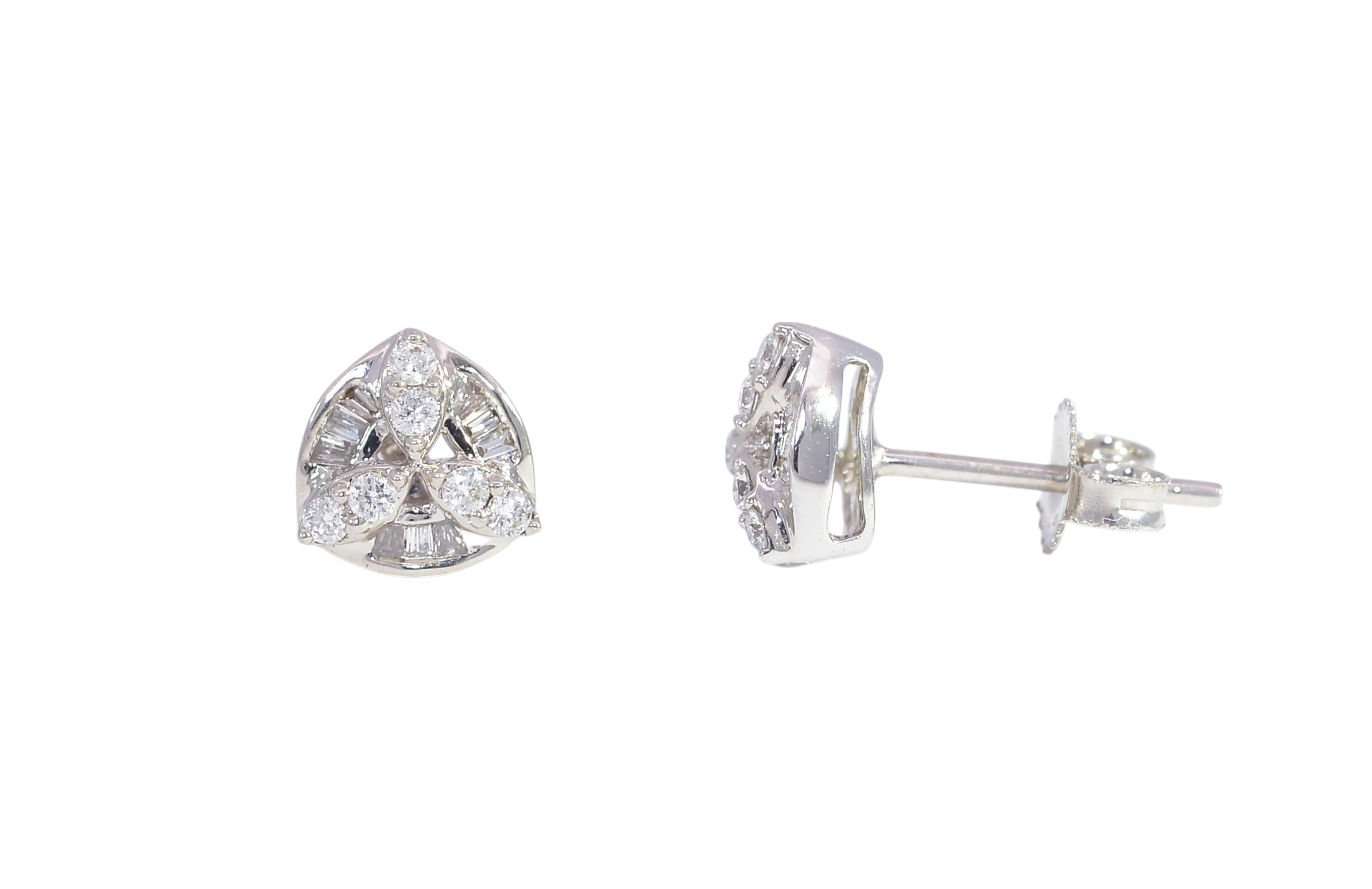 18K White Gold Diamond Earrings