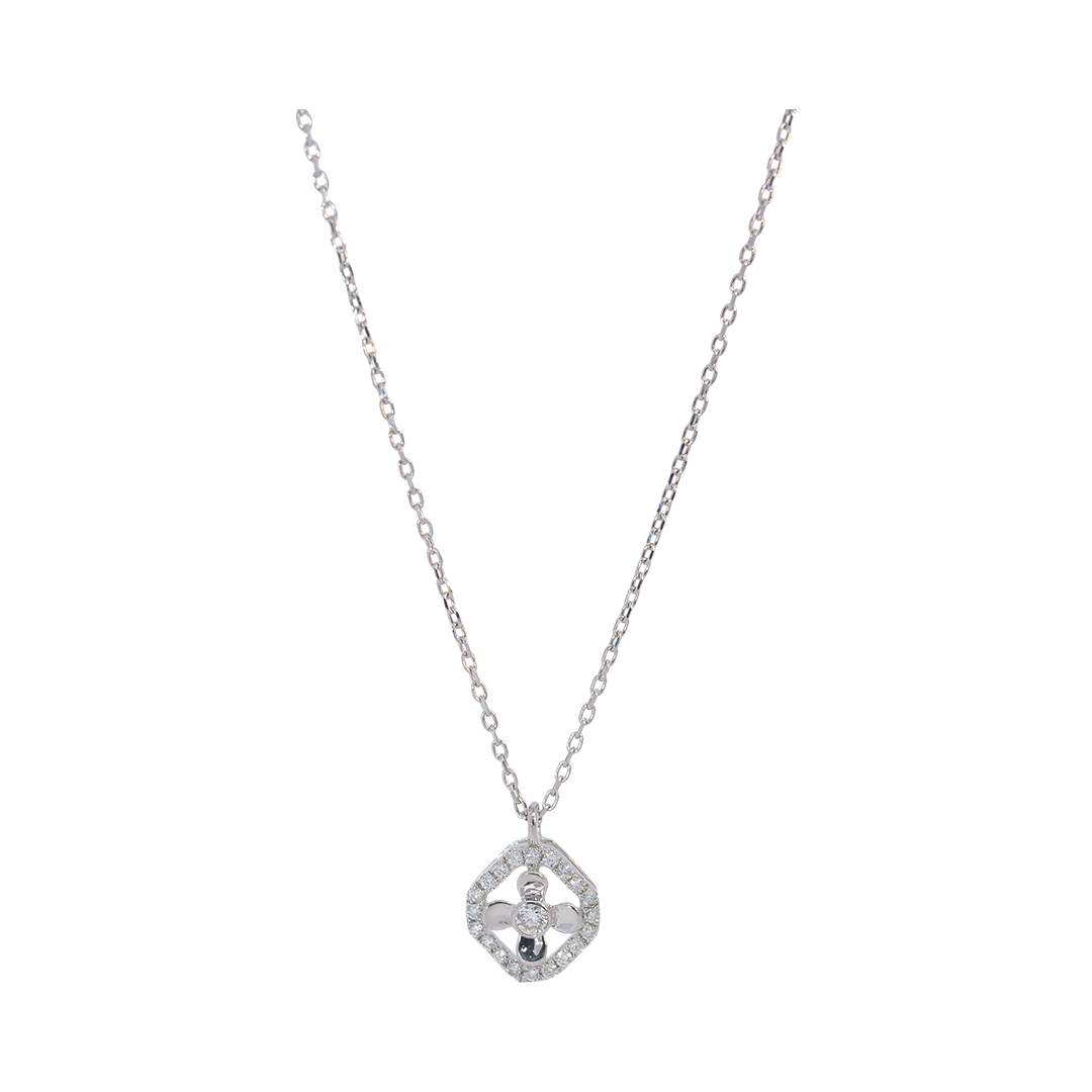 18K White Gold Diamond Necklace