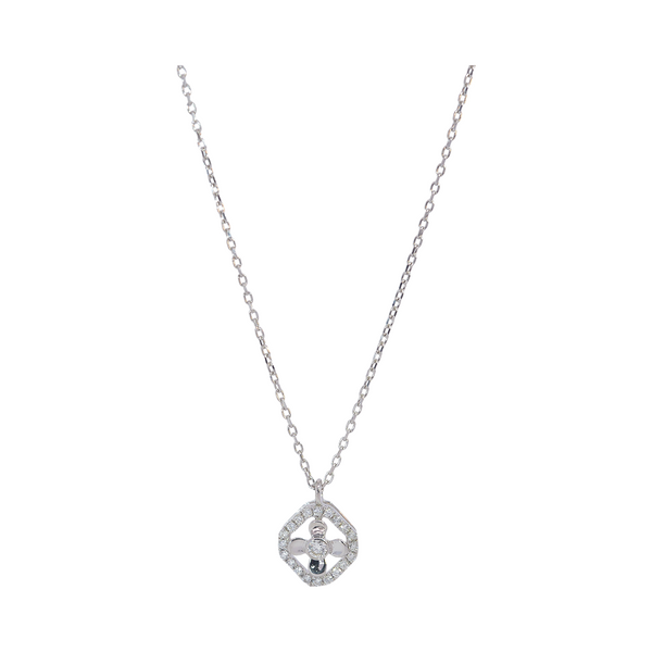 18K White Gold Diamond Necklace
