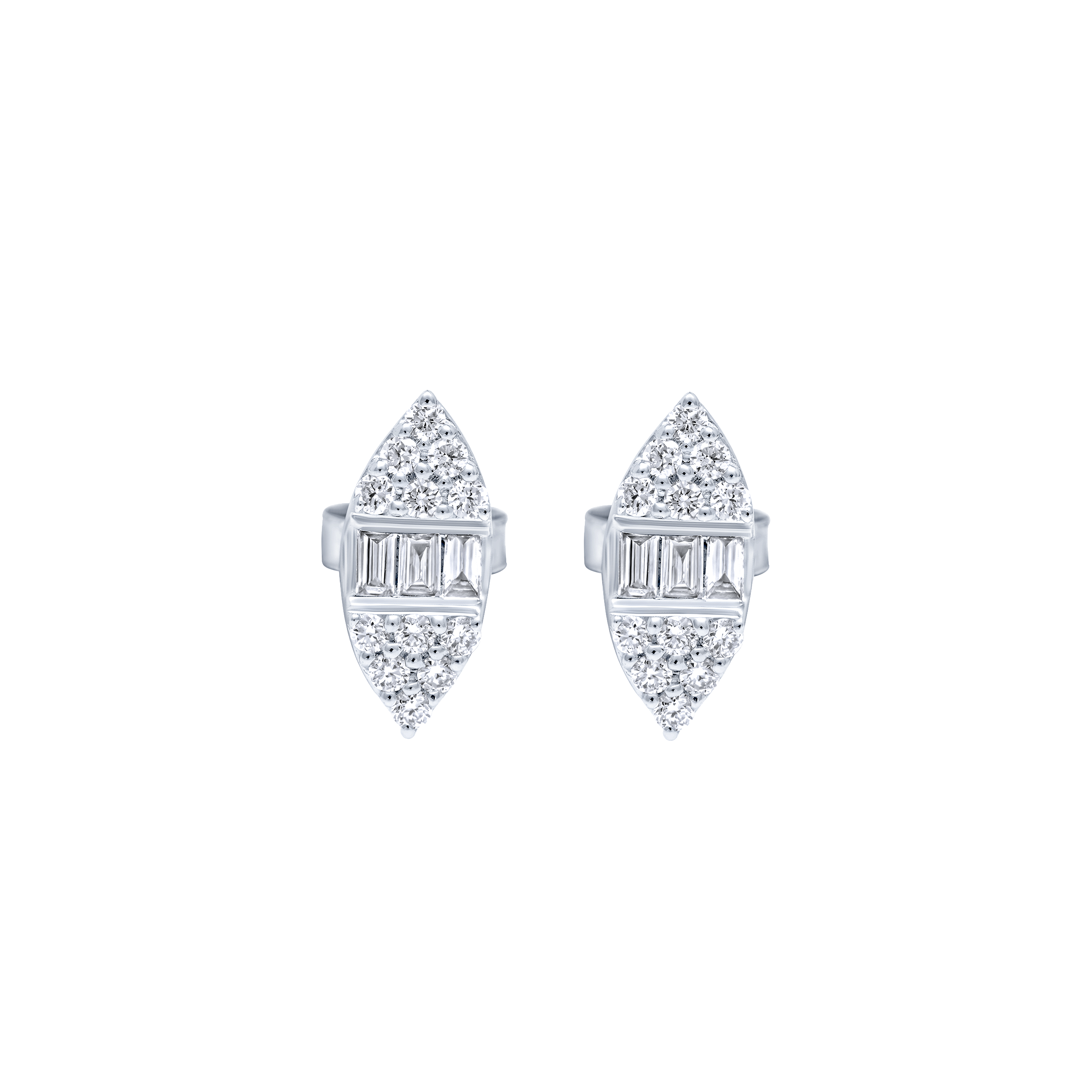 Stunning 18K Diamond Earrings in White Gold