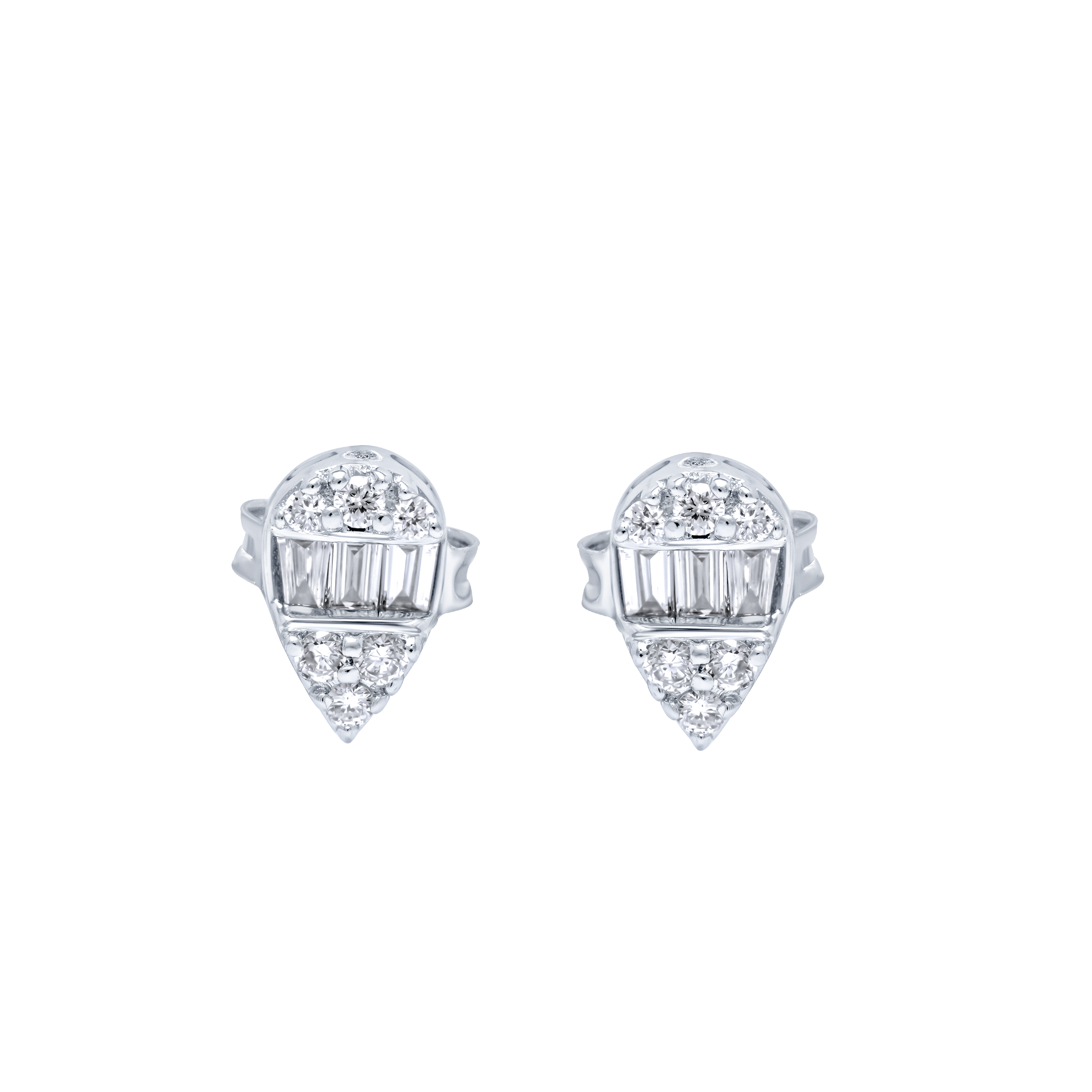 Luxurious 18K Diamond Earrings in White Gold