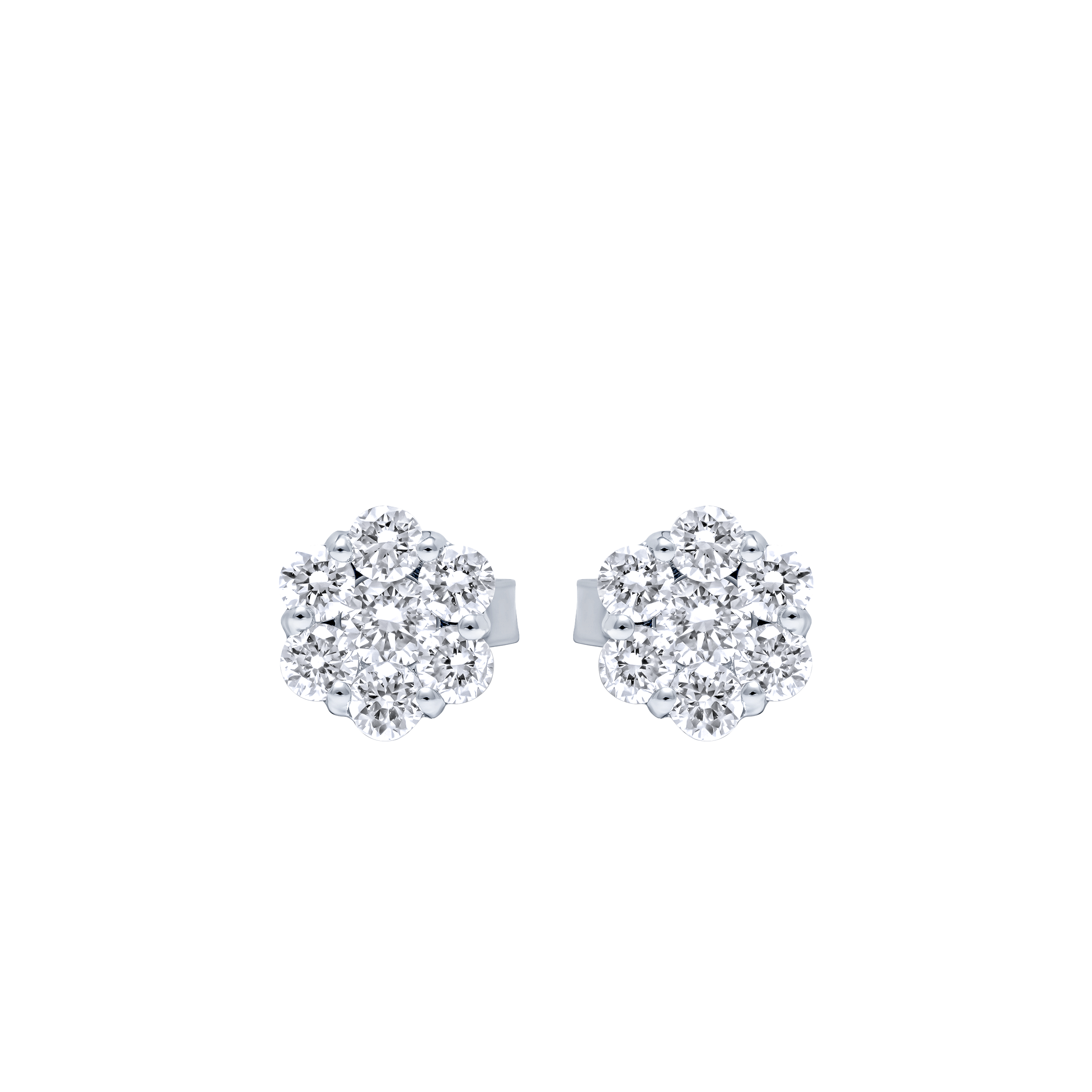 Dazzling 18K Diamond Earrings in White Gold