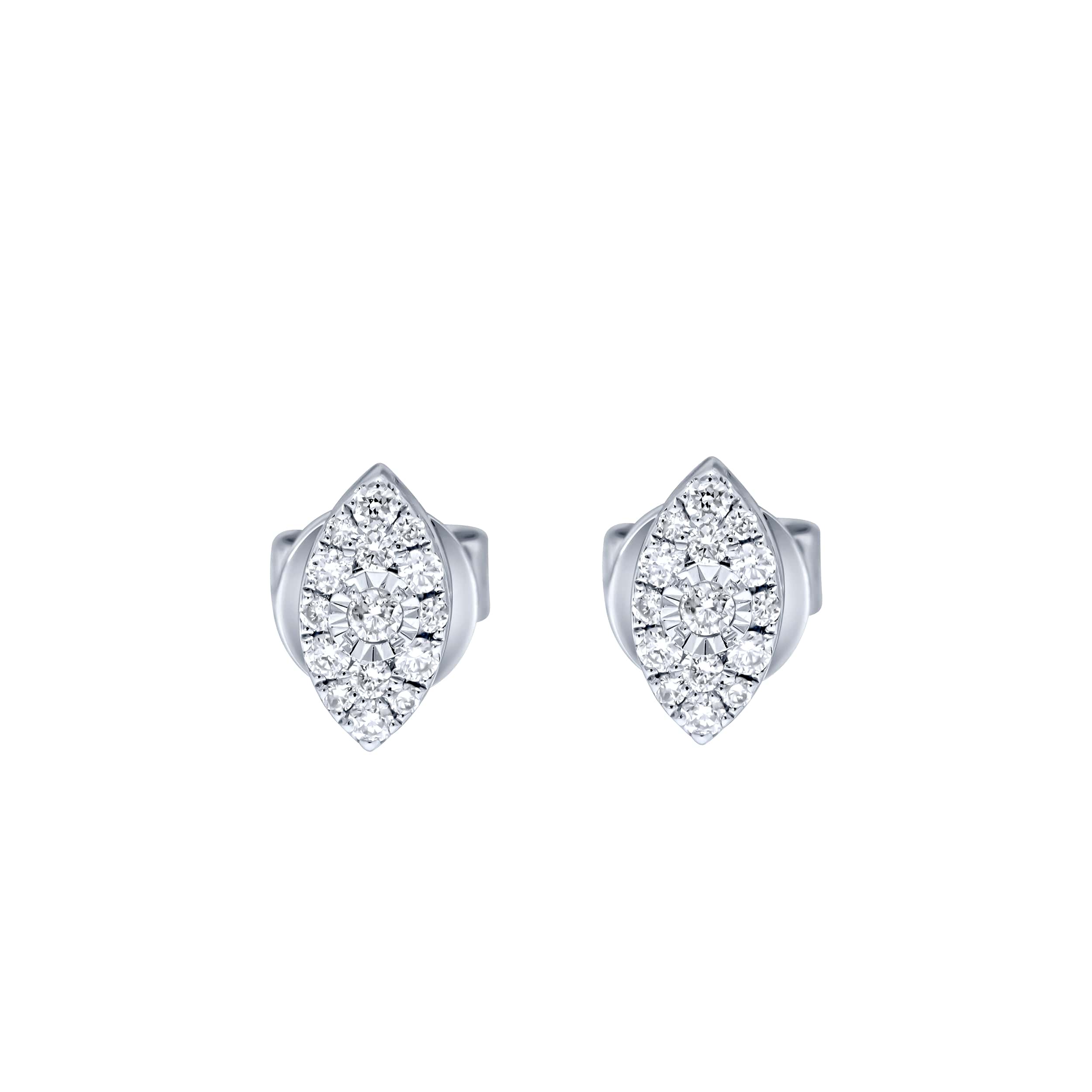 Timeless Grace 18K Diamond Illusion Earrings