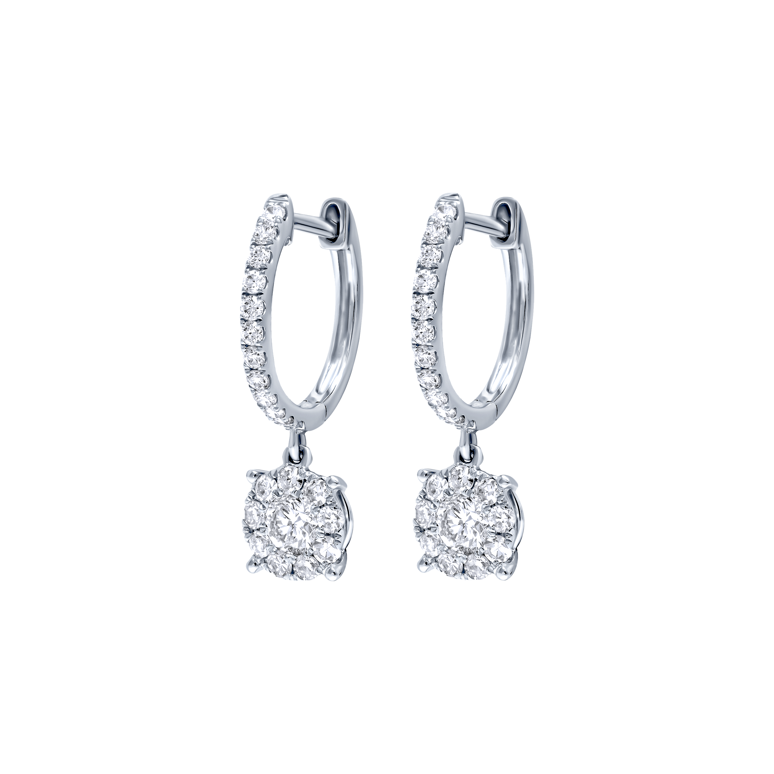 Elegant Opulence 18K Diamond Earrings