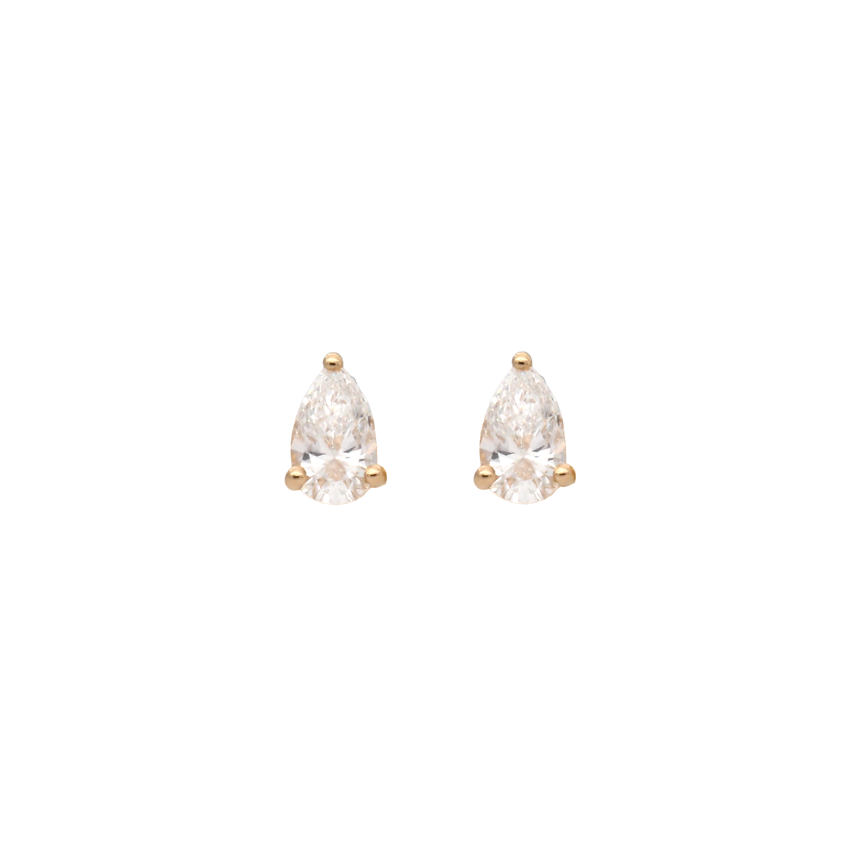 Elegant Pear Lab-Grown Diamond Stud Earrings