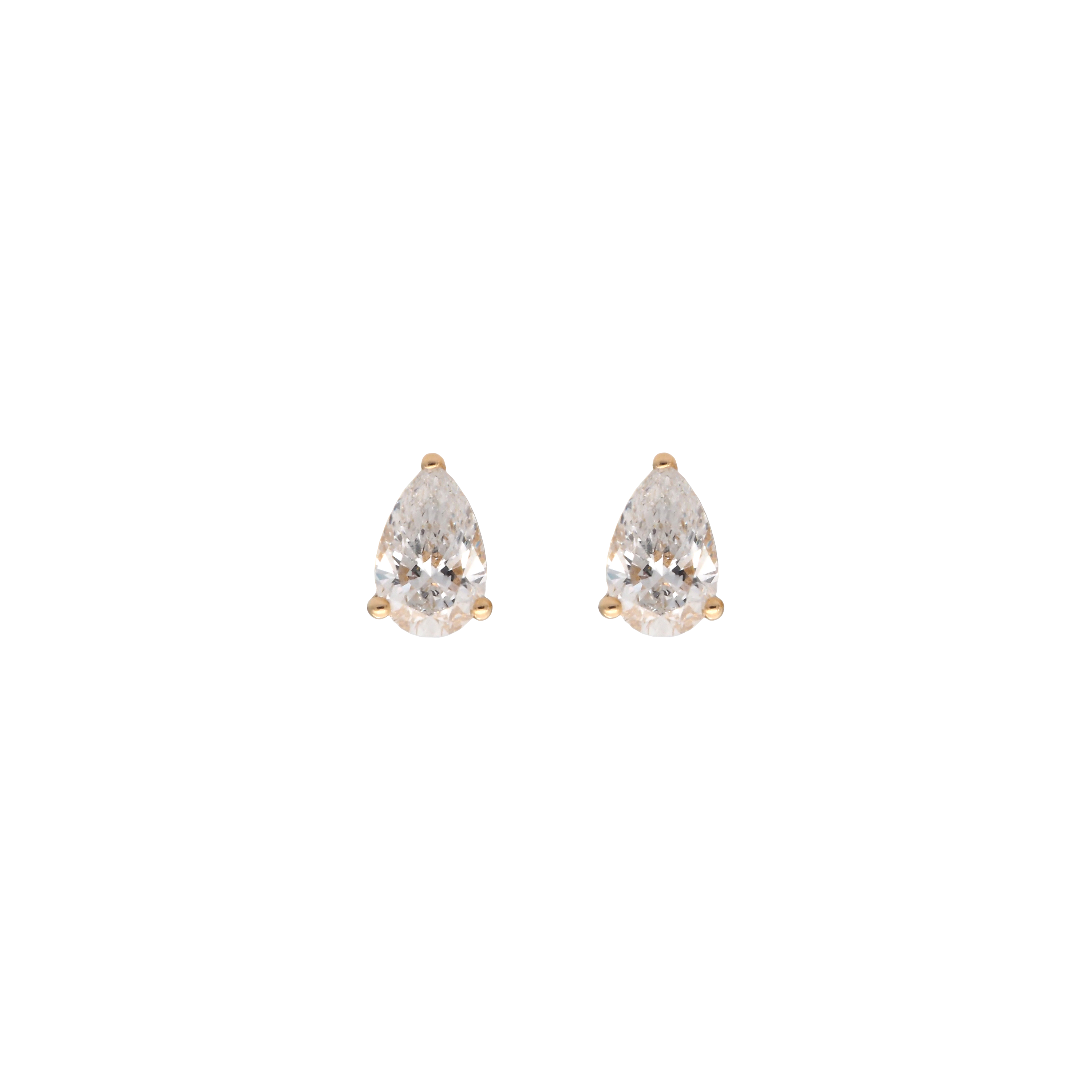 Pear Shape Lab-Grown Diamond Stud Earrings