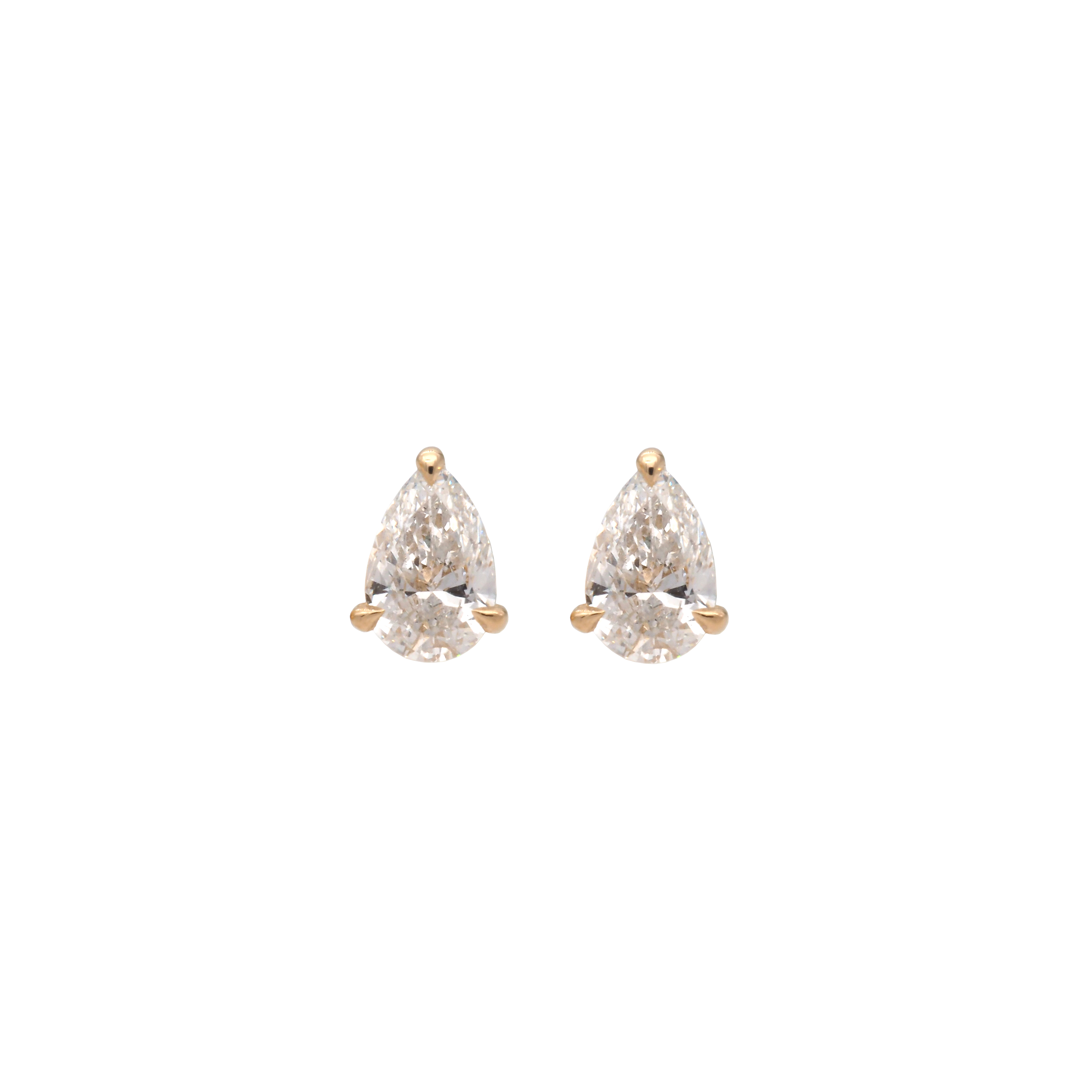 Elegant Pear Lab-Grown Diamond Stud Earrings