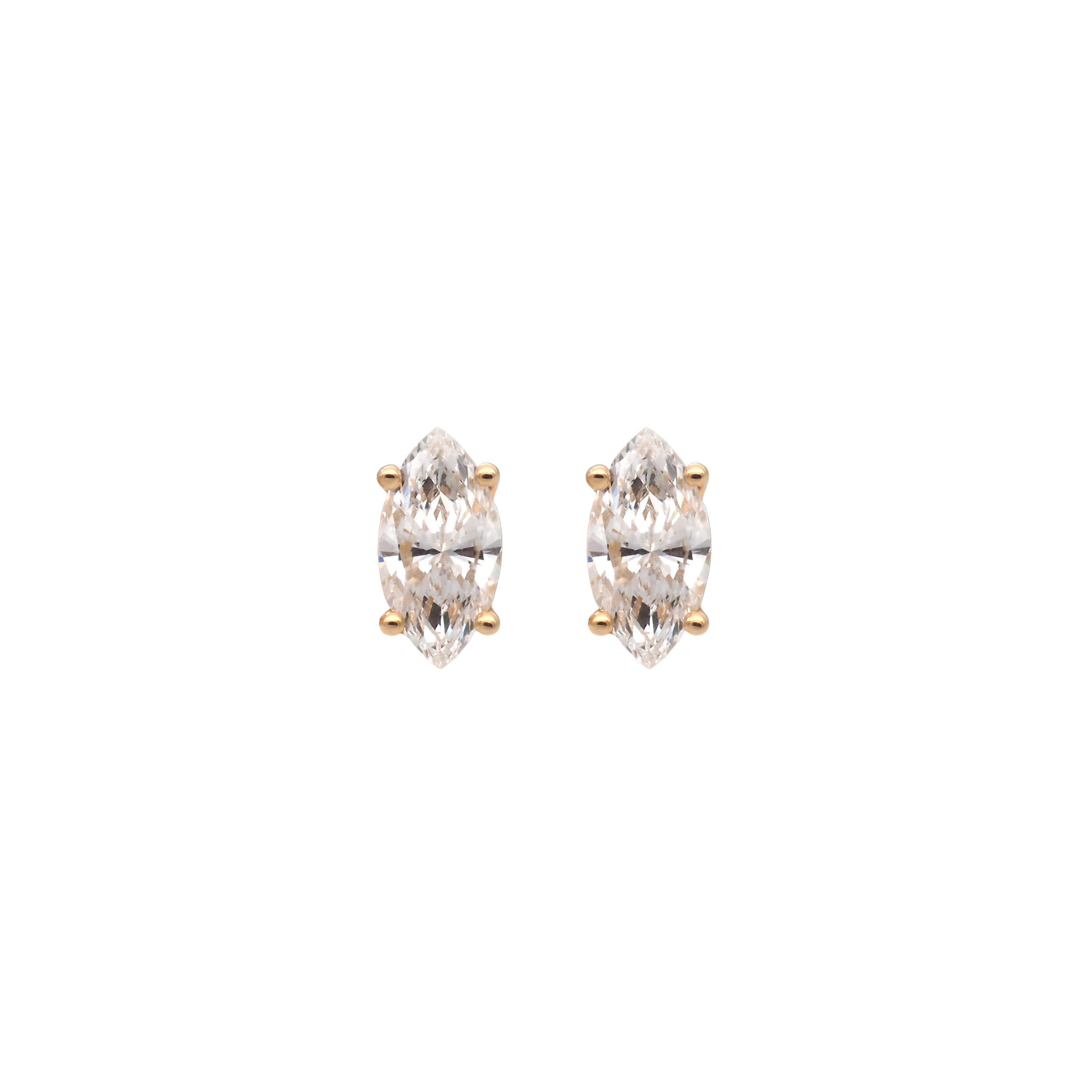 Marquise Cut Lab-Grown Diamond Stud Earrings
