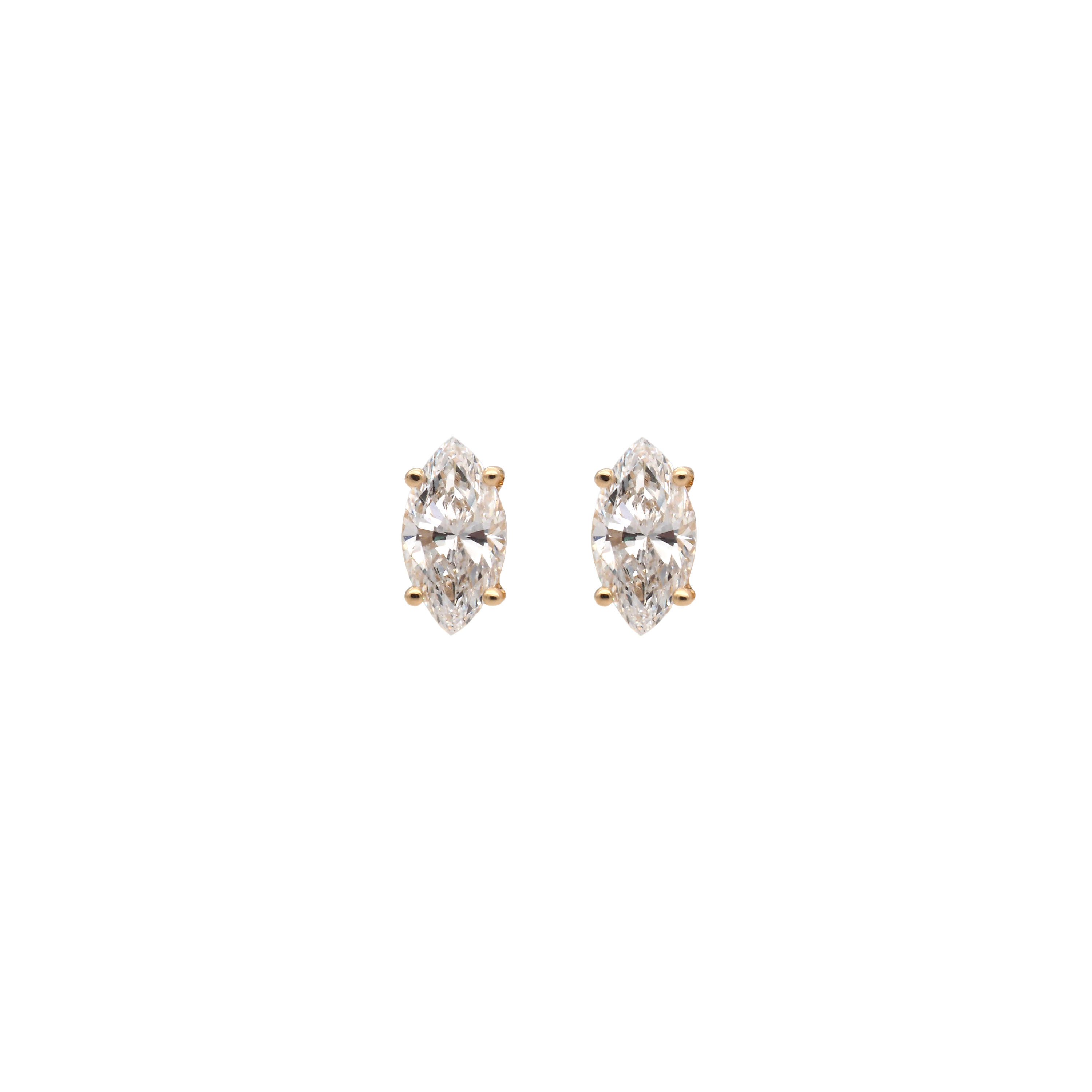 Marquise Cut Lab-Grown Diamond Stud Earrings