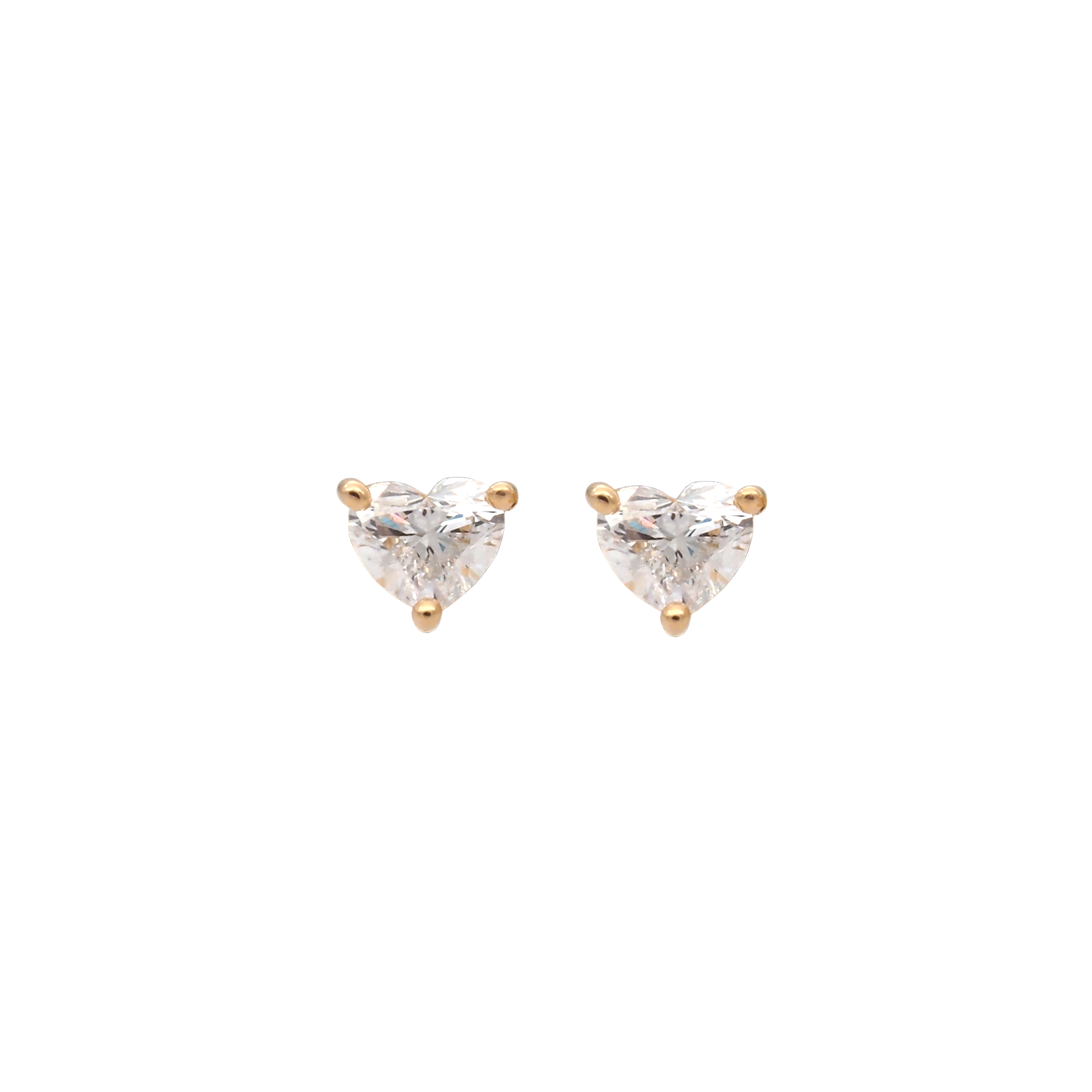Heart Cut Lab-Grown Diamond Stud Earrings
