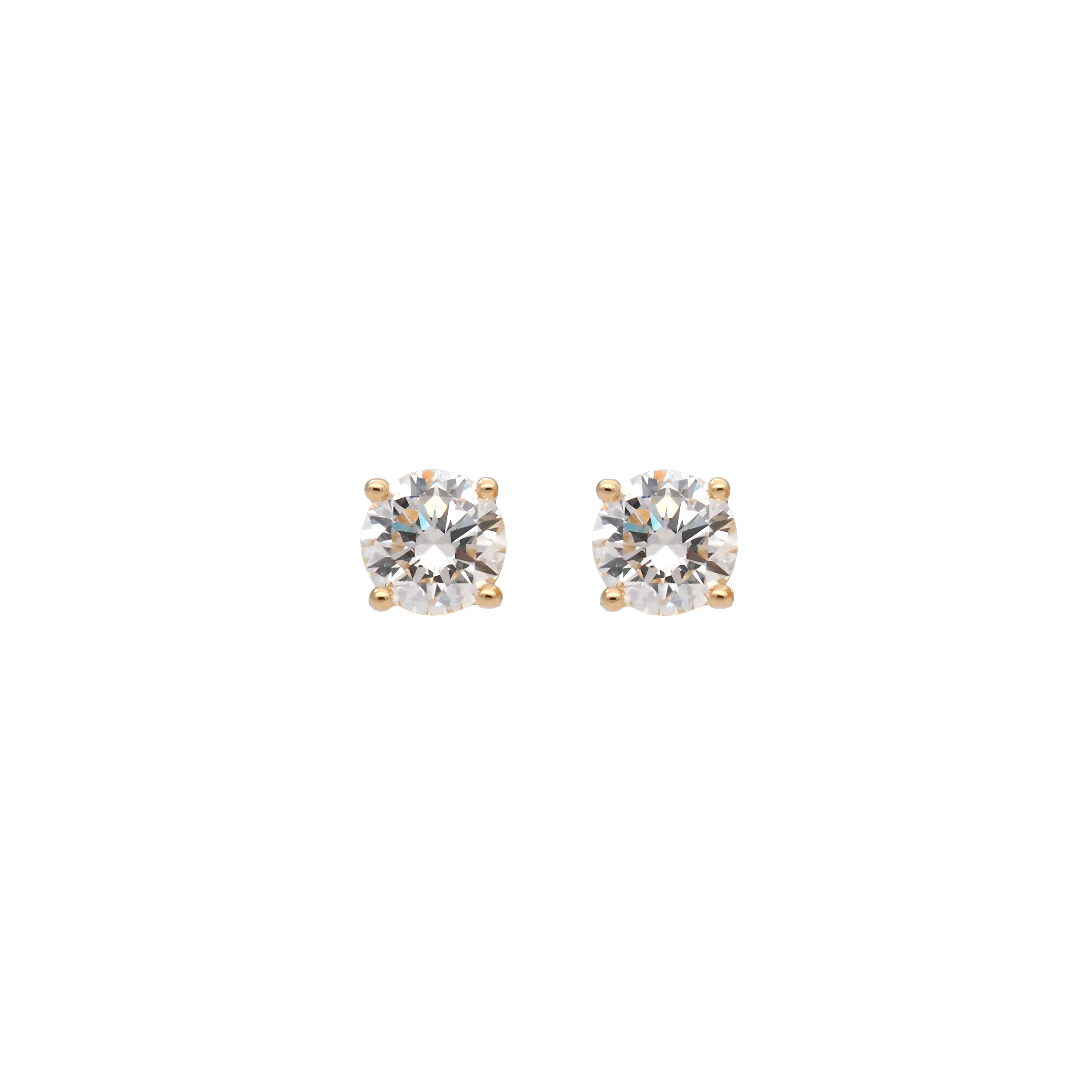 Classic Round Lab-Grown Diamond Stud Earrings