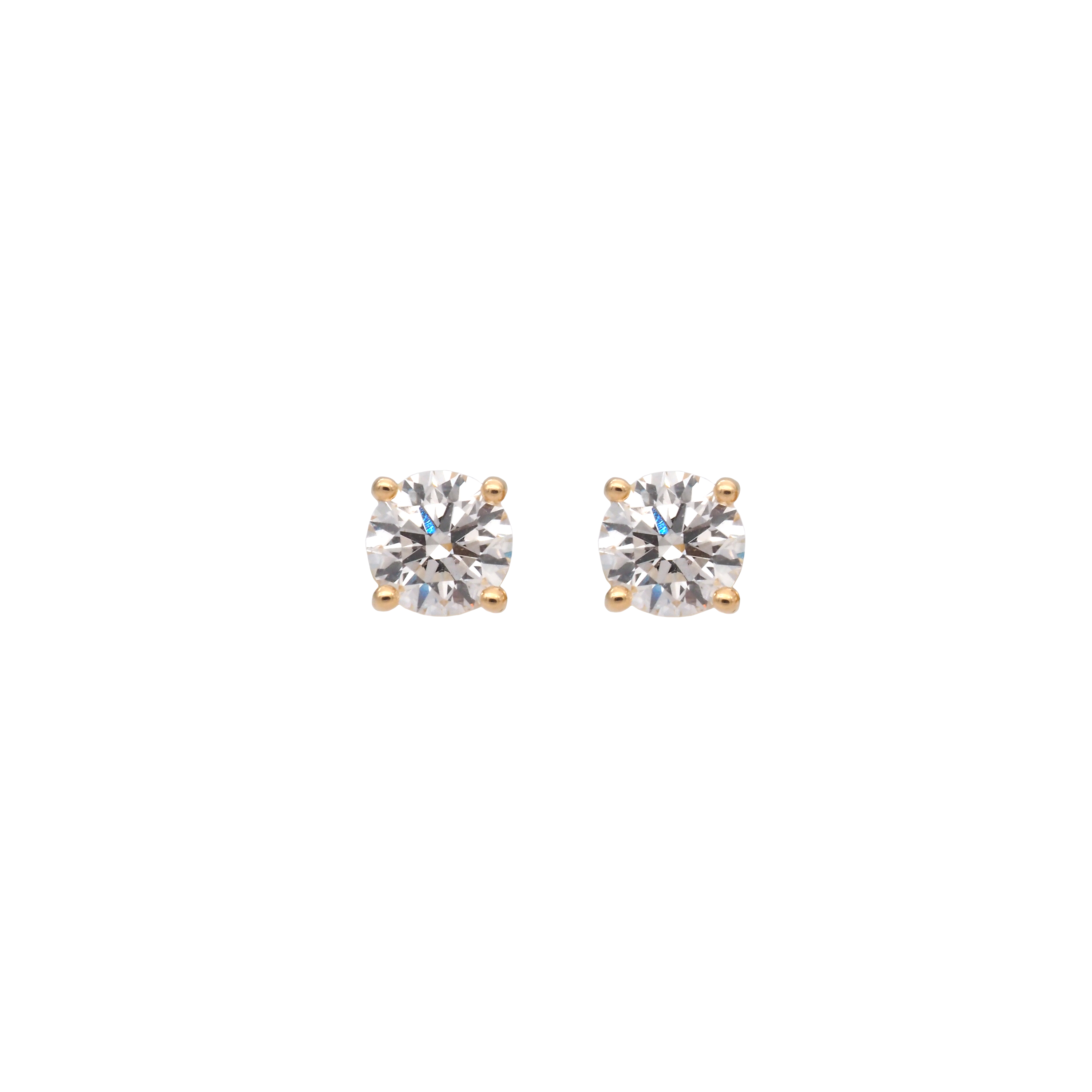 Classic Round Lab-Grown Diamond Stud Earrings