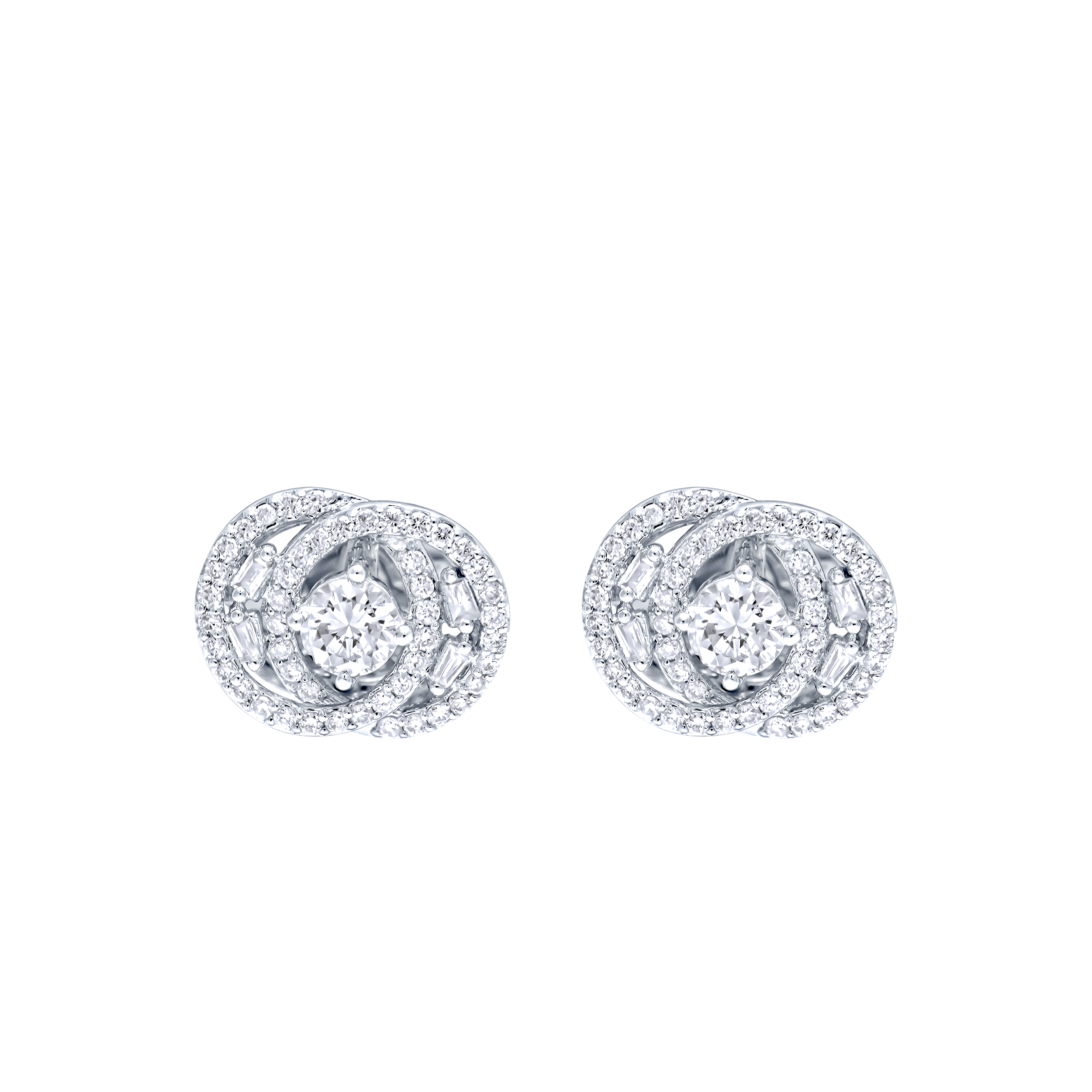 Sophisticated Grace 18K Diamond Earrings