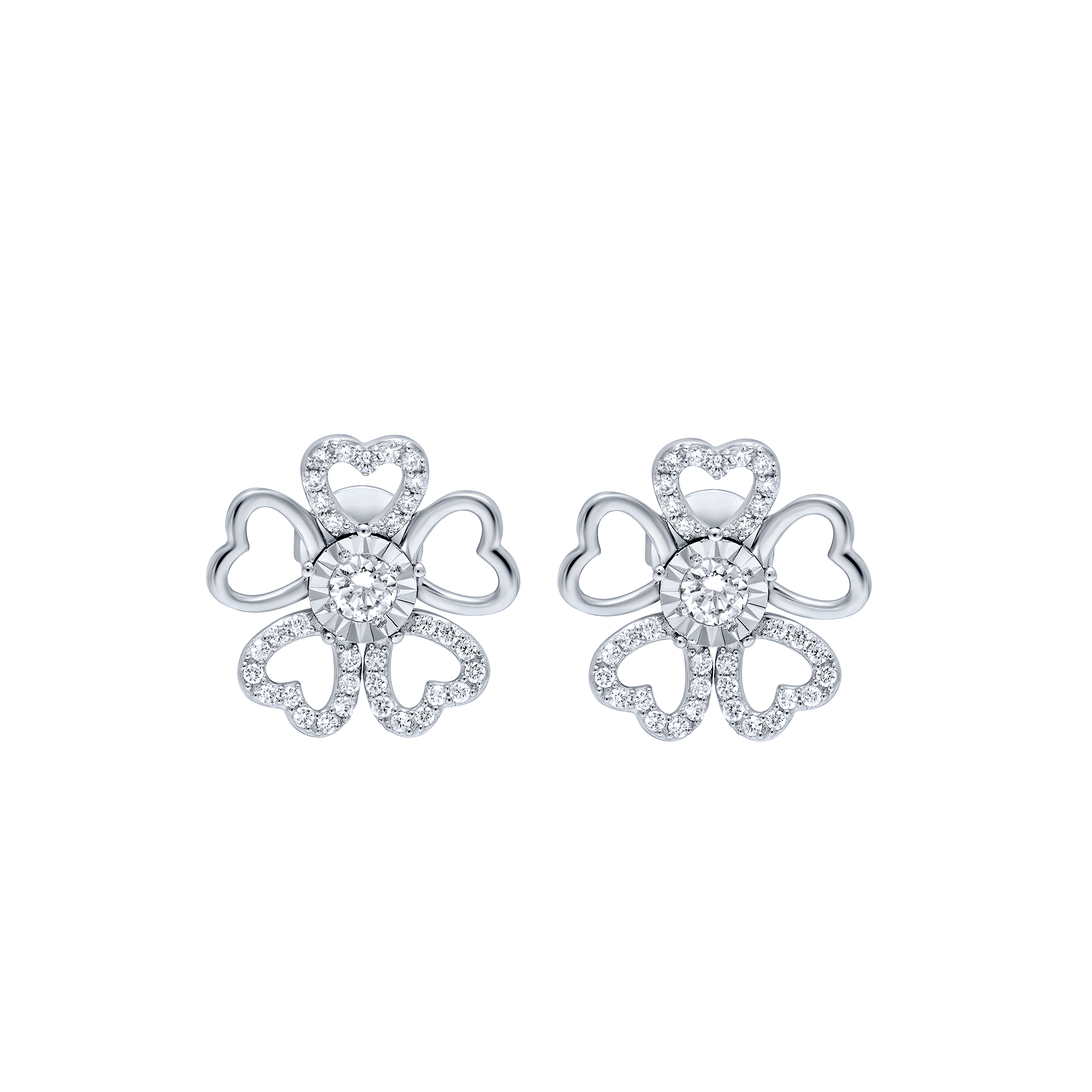 Refined Beauty 18K Diamond Earring "Illusion"