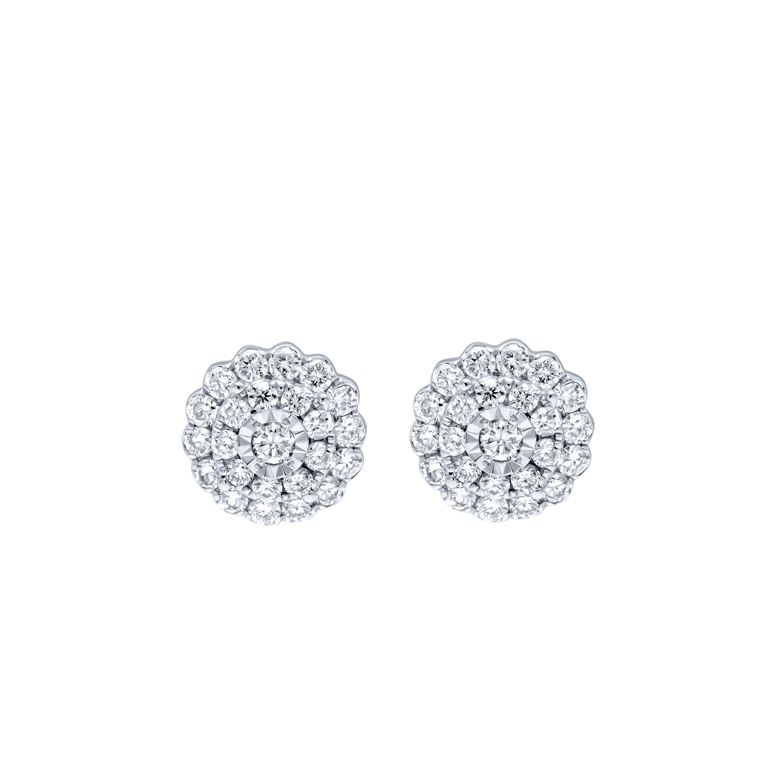 Classic Sophistication 18K Diamond Illusion Earrings