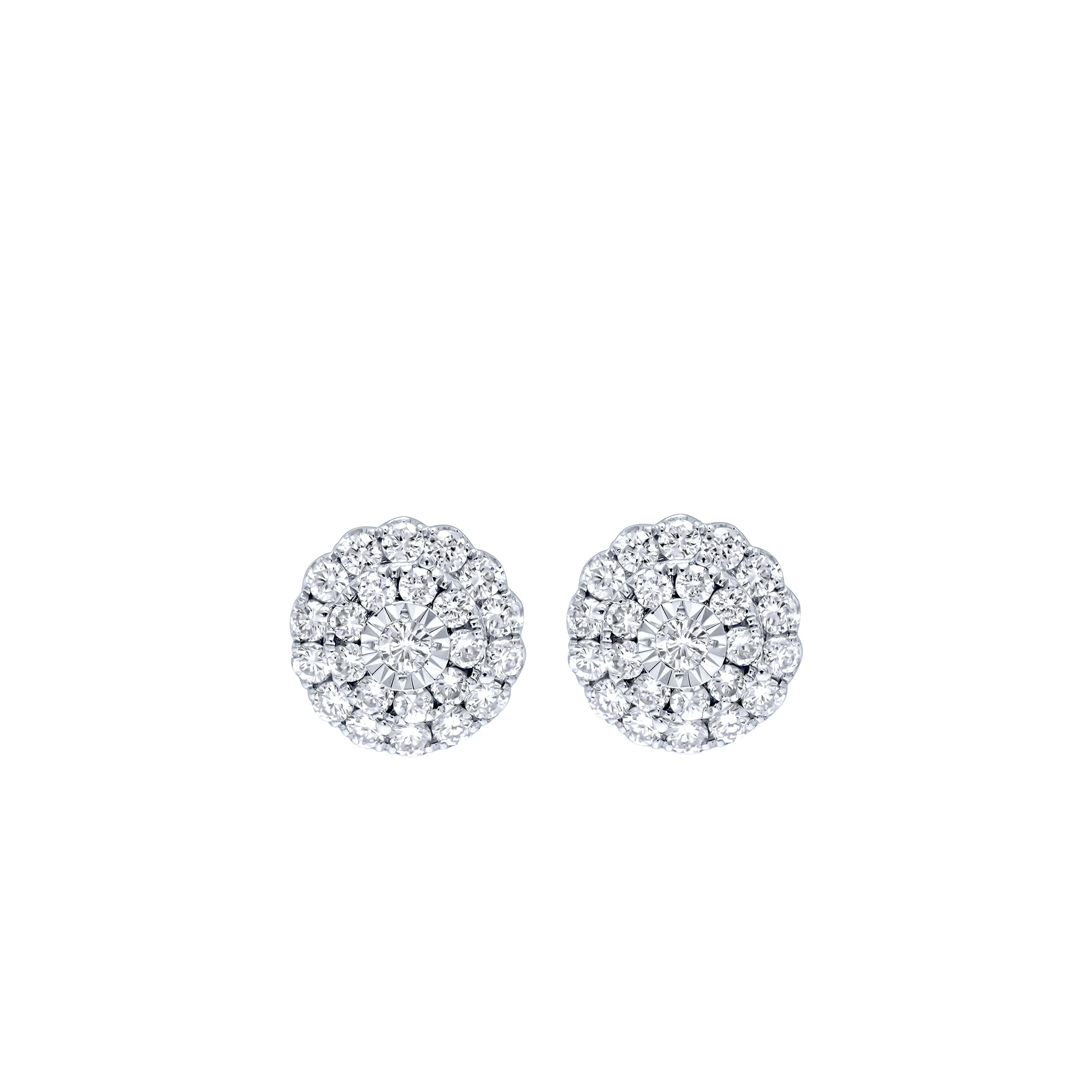 Refined Elegance 18K Diamond Illusion Earrings