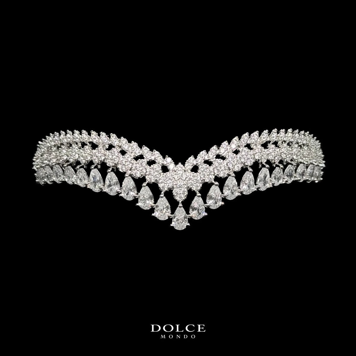 Isabel White Yellow Luxury Combo Set in High Quality Class Zircon Stone Rhodium Plated
