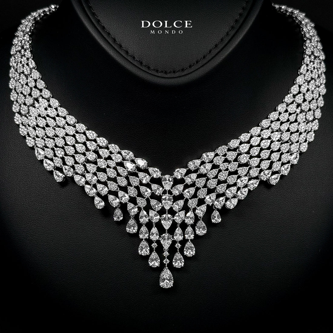 Diana White Luxury Bridal Full Set in High Quality Class Zircon Simulated Diamond Stones Rhodium Plated