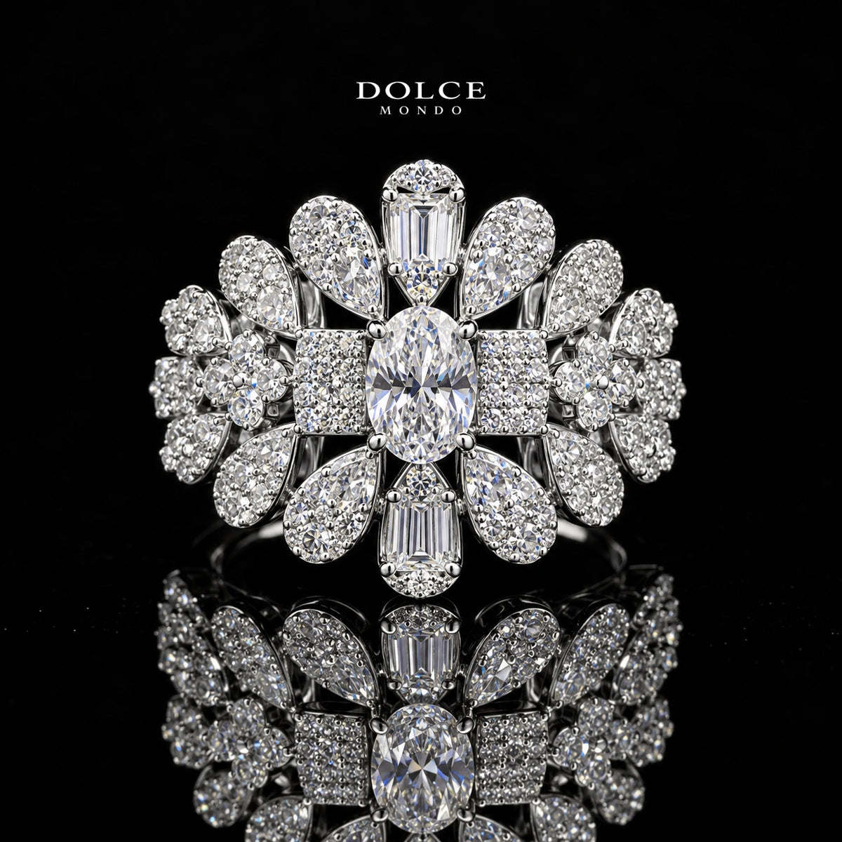 Nataliya White Luxury Bridal Full Set Featuring High-Quality Zircon Stones with a Premium Rhodium-Plated Finish