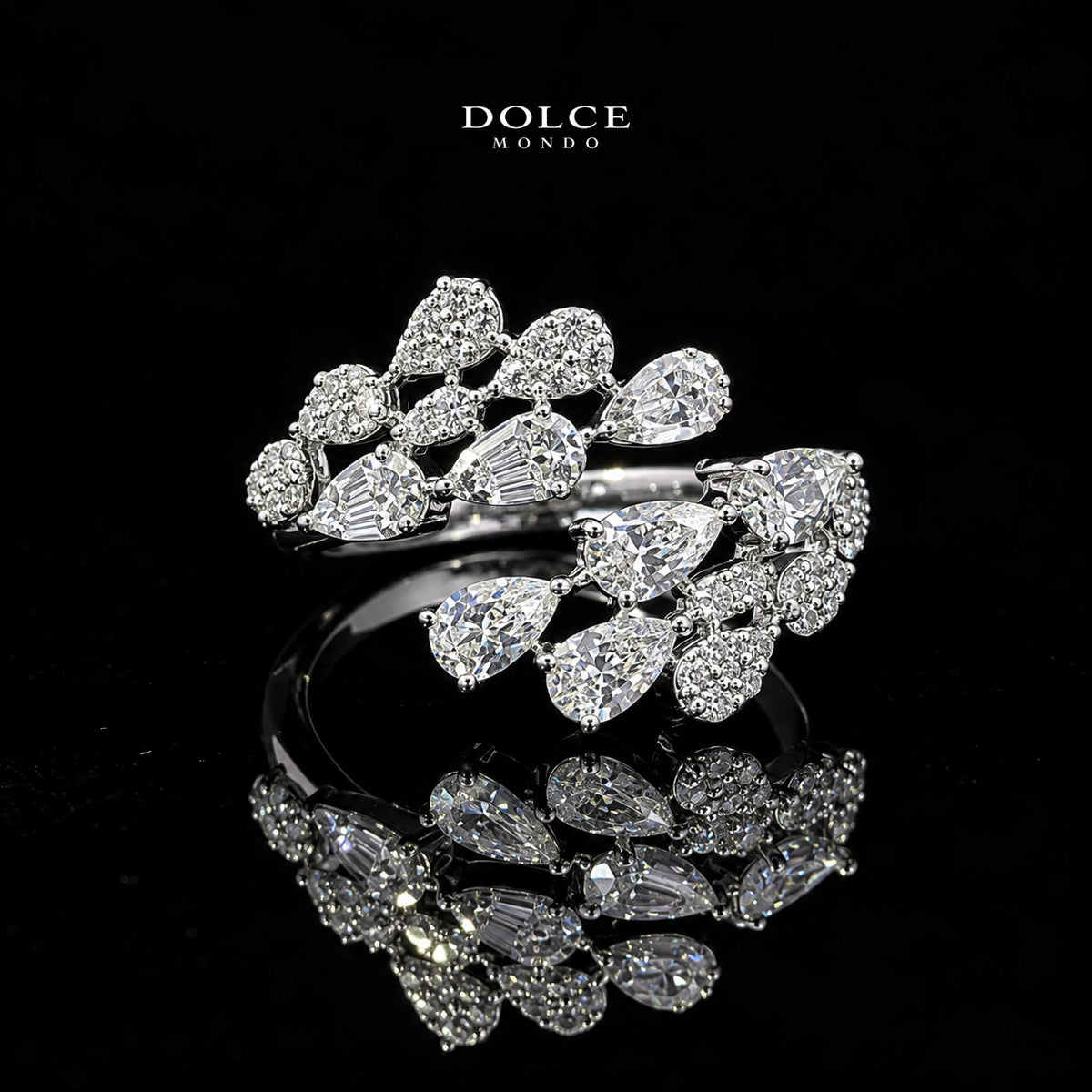 Eva White Luxury Bridal Full Set Featuring High-Quality Zircon Stones with a Premium Rhodium-Plated Finish