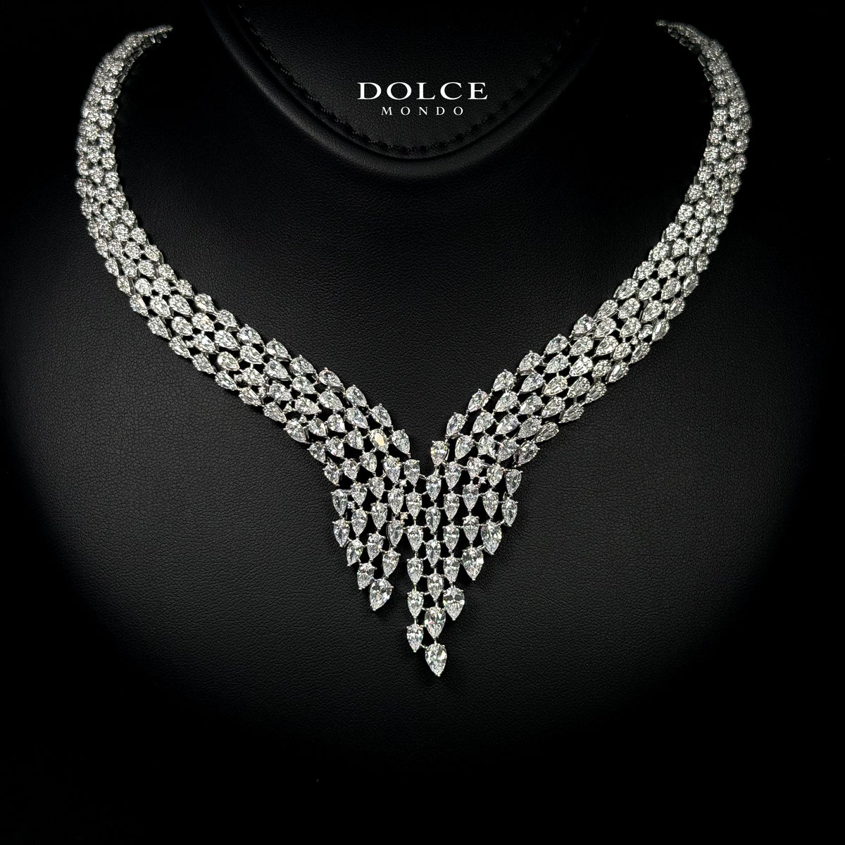 Eva White Luxury Bridal Full Set Featuring High-Quality Zircon Stones with a Premium Rhodium-Plated Finish
