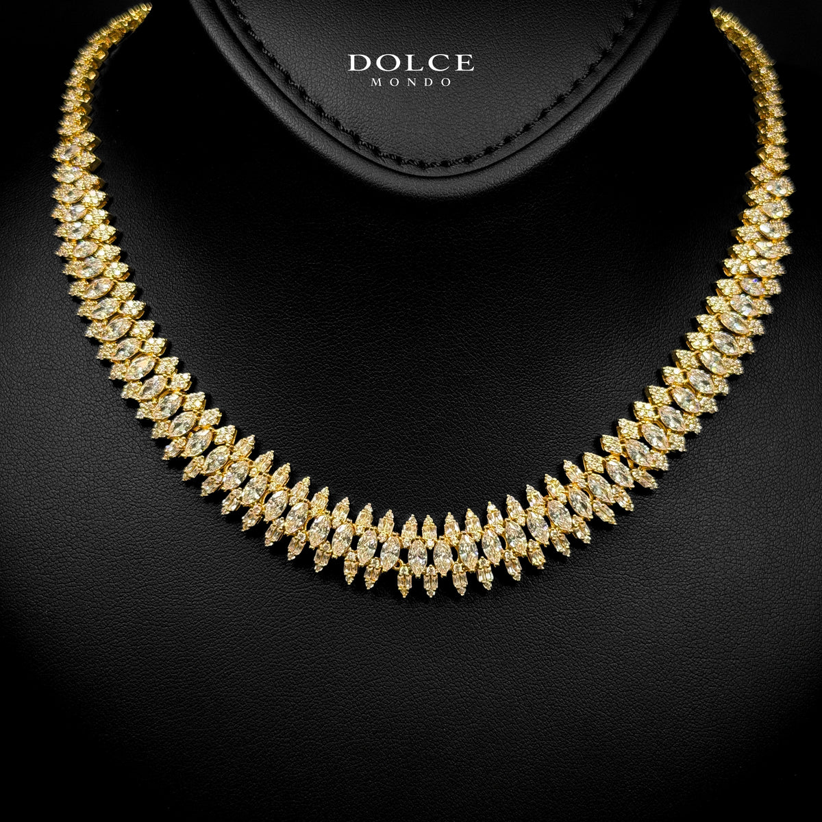 Amara Golden Luxury Bridal Full Set Featuring Hight Quality Class Zircon Stones with Premium 18k Gold Plated Finish
