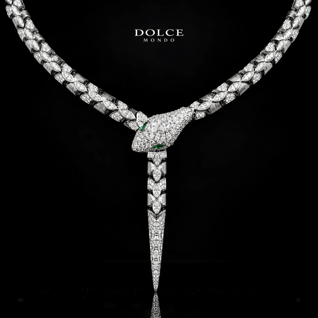 Serena White Luxury Bridal Full Set Featuring High-Quality Zircon Stones with a Premium Rhodium-Plated Finish