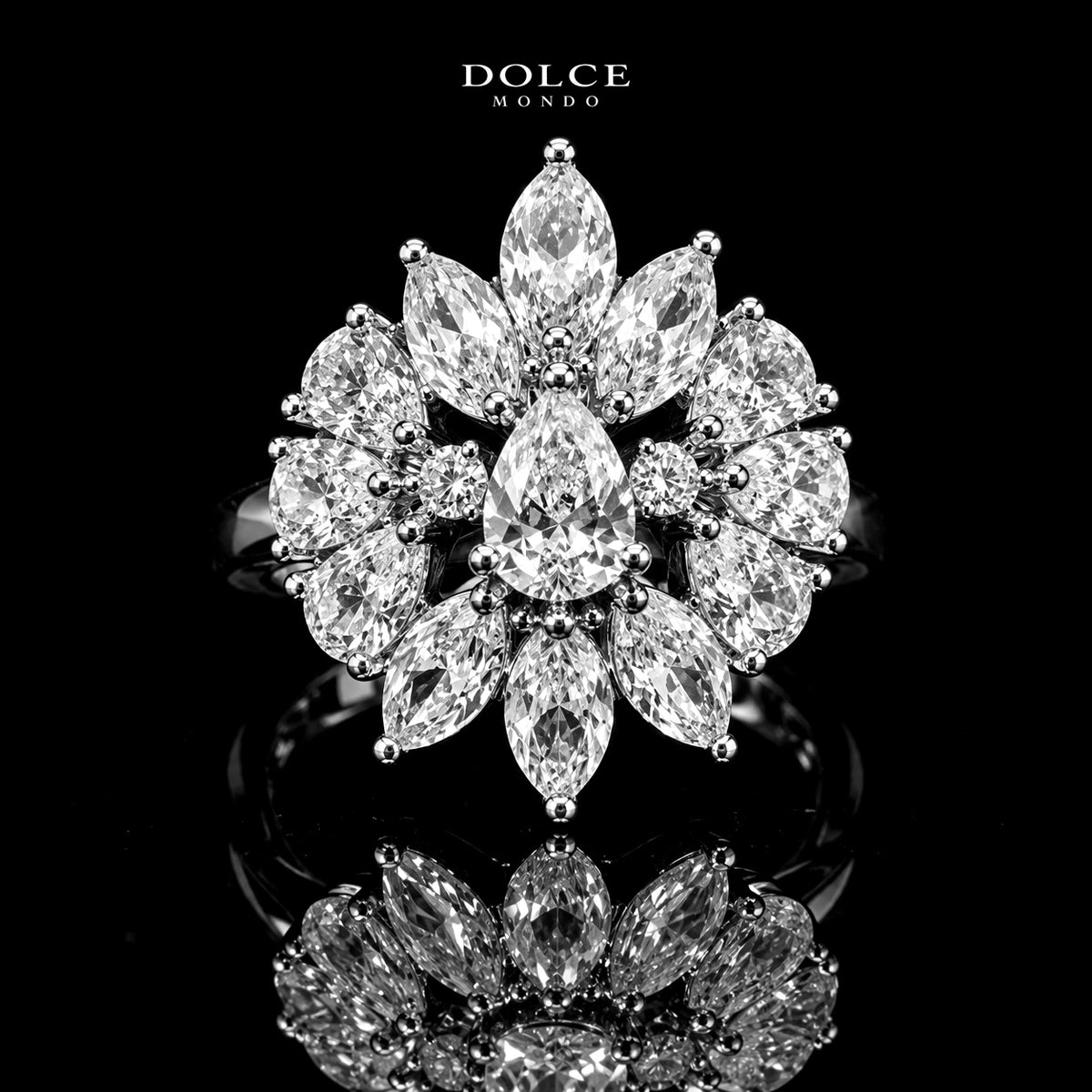 Mia White Luxury Bridal Full Set Featuring High-Quality Zircon Stones with a Premium Rhodium-Plated Finish
