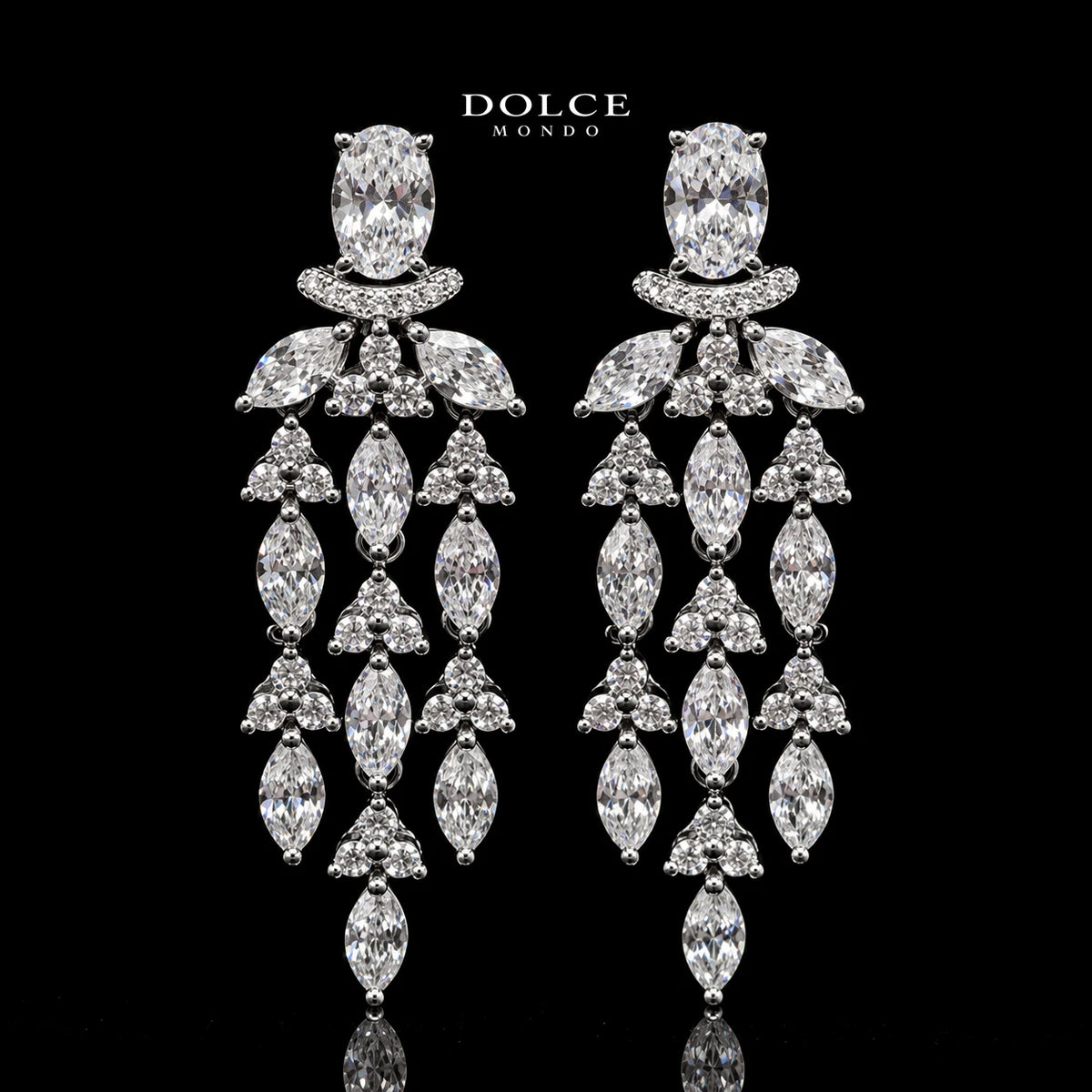 Almera White Luxury Bridal Full Set Featuring High-Quality Zircon Stones with a Premium Rhodium-Plated Finish