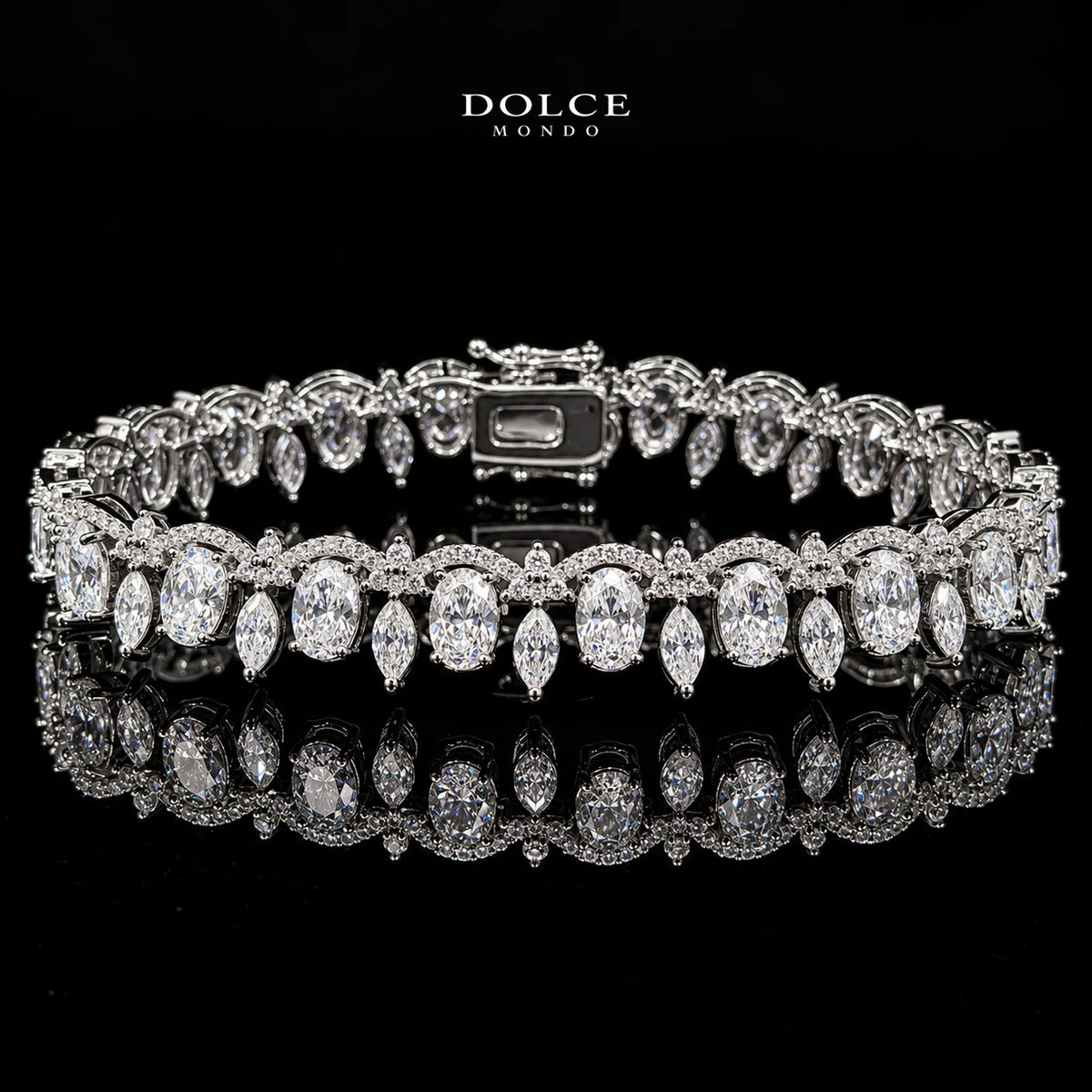 Almera White Luxury Bridal Full Set Featuring High-Quality Zircon Stones with a Premium Rhodium-Plated Finish
