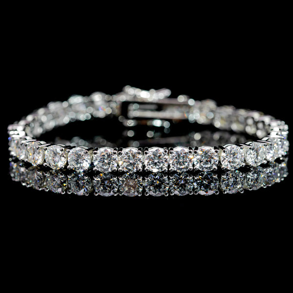 Dolce Mondo Tennis Bracelet 5mm GRA Certified Moissanite in 925 Sterling Silver