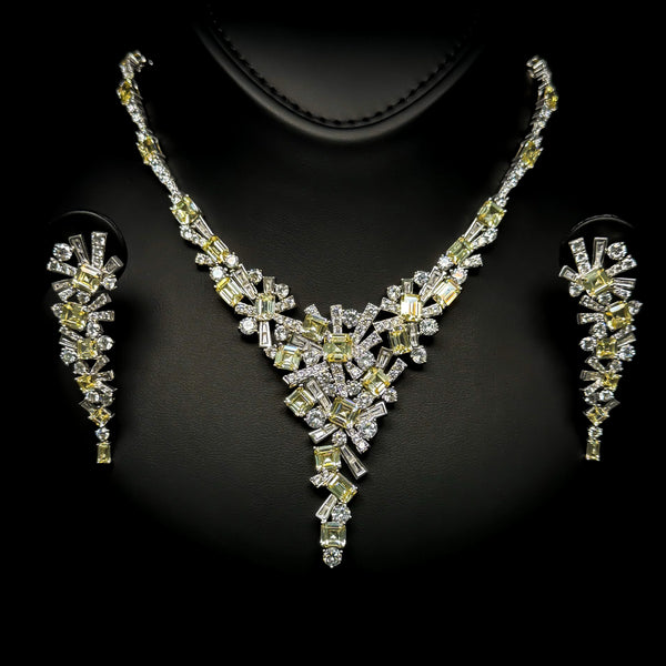 Lunaria Prism Yellow & White Luxury Set in 925 Sterling Silver
