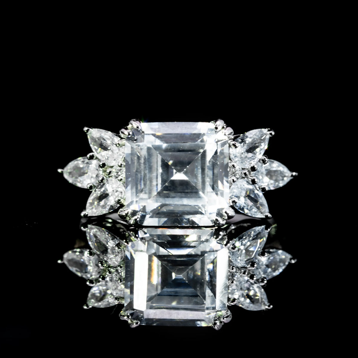 Ivory Bloom White Luxury Bridal Full Set in 925 Sterling Silver - With Premium Quality Zircon Stone