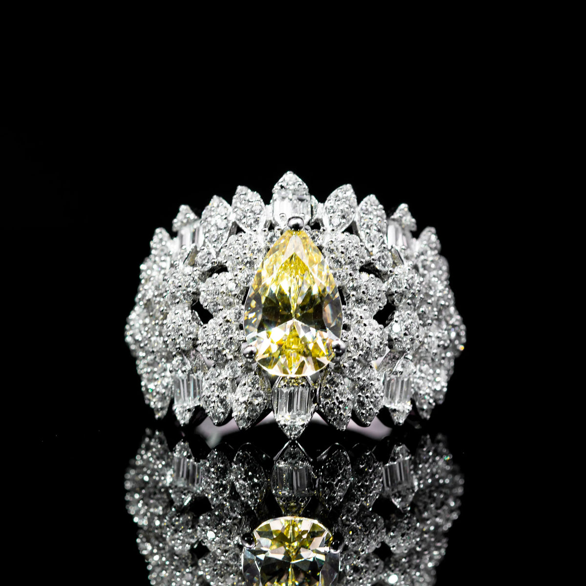 Isabella Royale Yellow & White Luxury Bridal Full Set in 925 Sterling Silver - With Premium Quality Zircon Stone