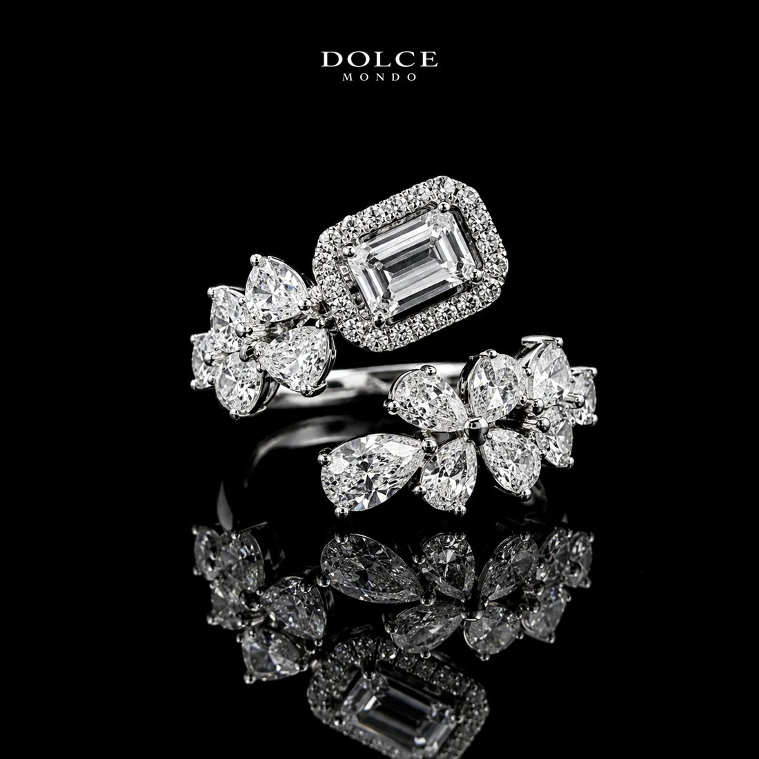 Seraphina White Luxury Bridal Full Set in High Quality Class Zircon Stone Rhodium Plated