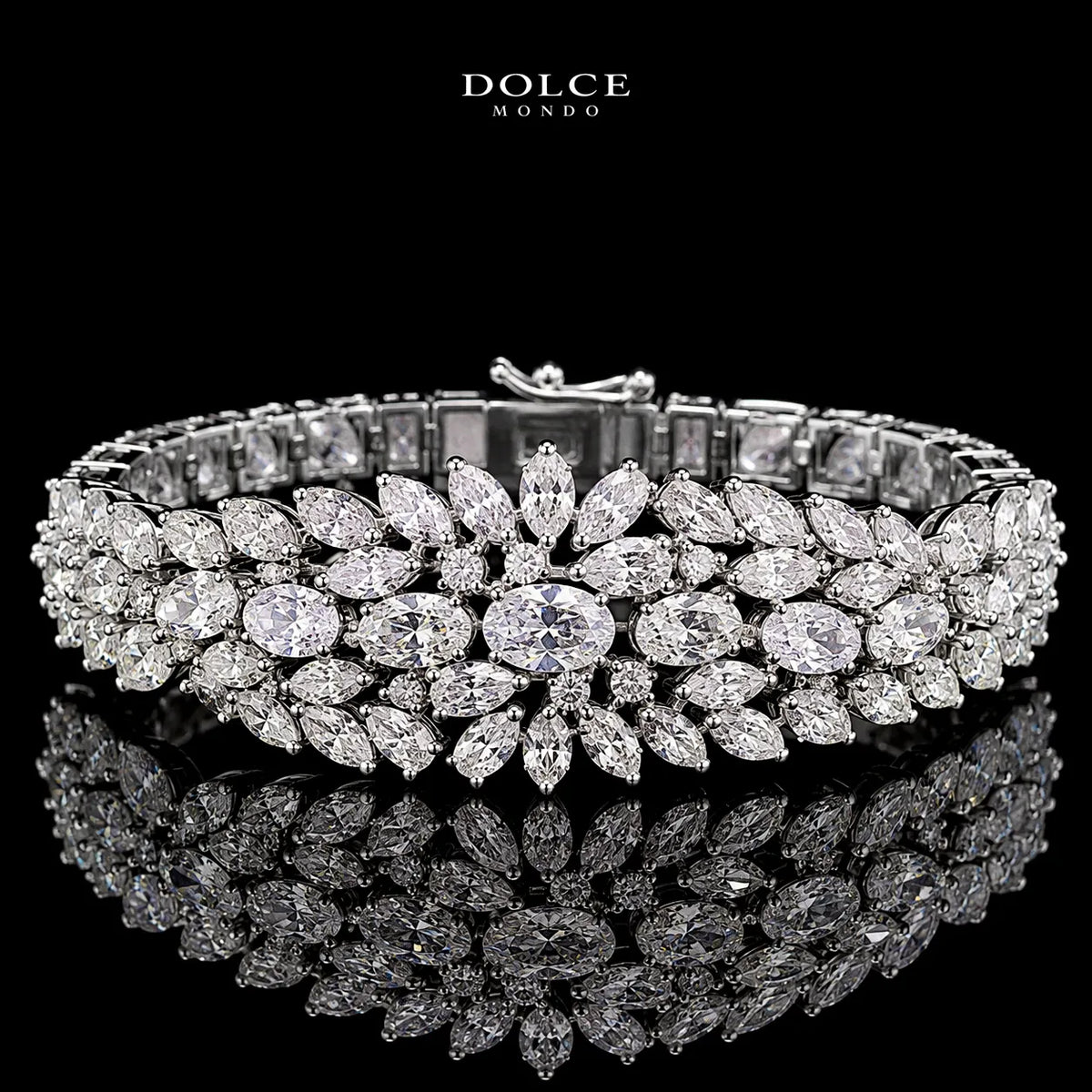 Isabel White Luxury Bridal Full Set in High Quality Class Zircon Stone Rhodium Plated