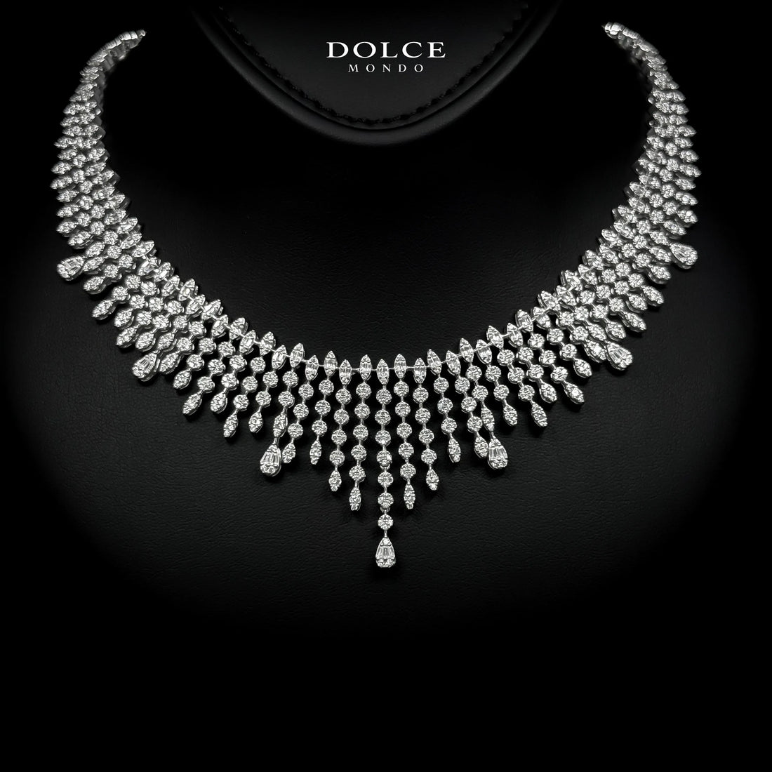 Clara White Luxury Bridal Full Set in High Quality Class Zircon Stone Rhodium Plated