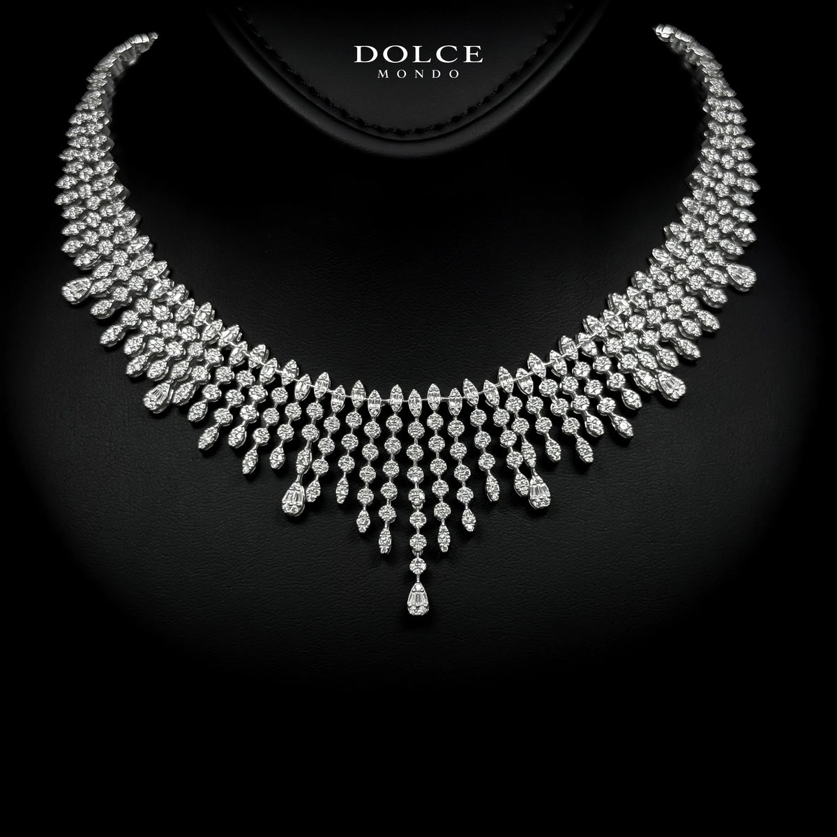Clara White Luxury Bridal Full Set in High Quality Class Zircon Stone Rhodium Plated