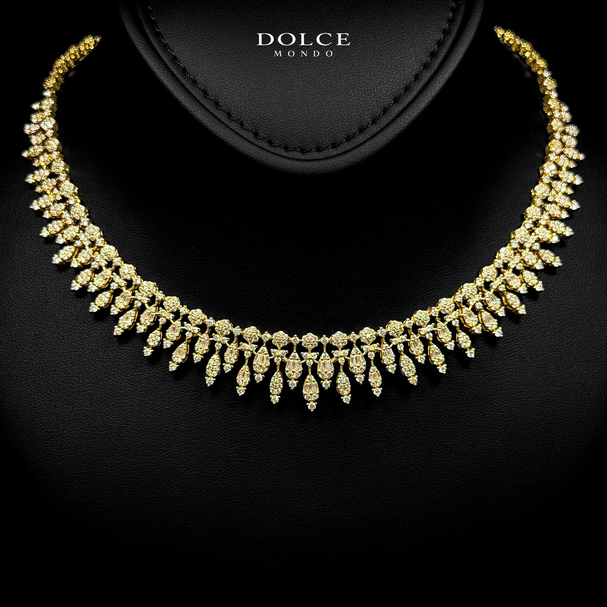 Sofia Crown Golden Luxury Bridal Full Set in High Quality Class Zircon Stone Gold Plated