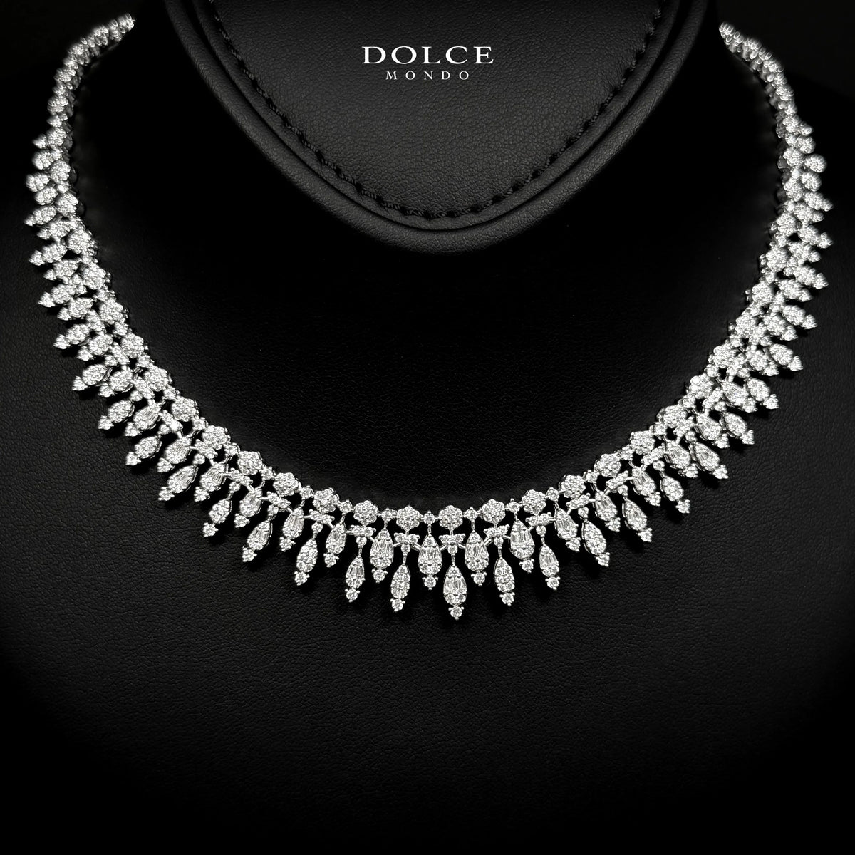 Sofia Crown White Luxury Bridal Full Set in High Quality Class Zircon Stone Rhodium Plated