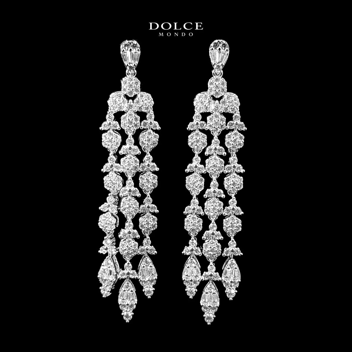 Sofia Crown White Luxury Bridal Full Set in High Quality Class Zircon Stone Rhodium Plated