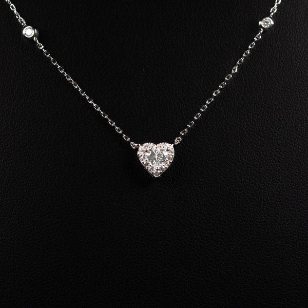 Dolce Mondo Haneen White Zircon 925 Silver Pendant Necklace