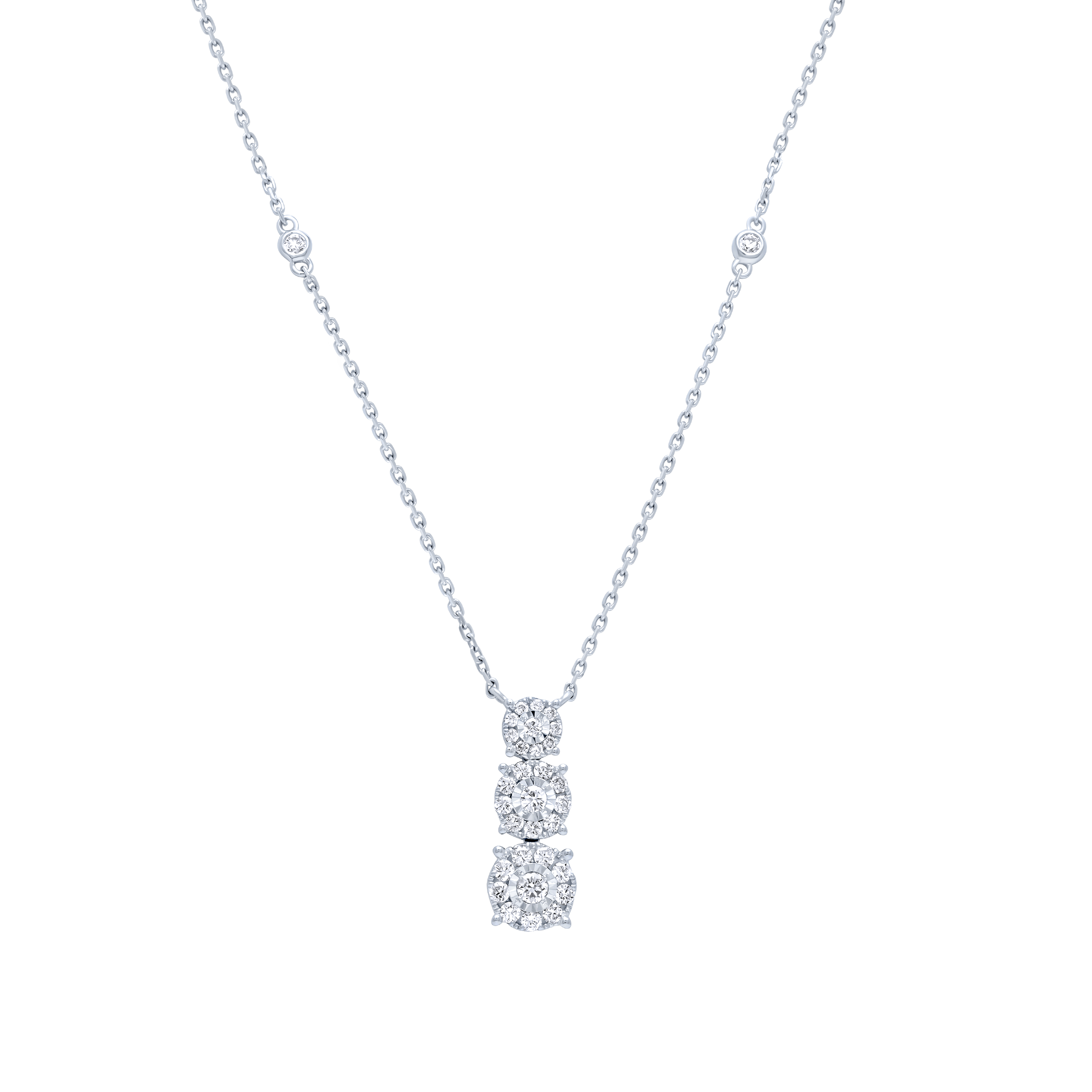 Graceful Charm 18K Diamond Necklace "Illusion"