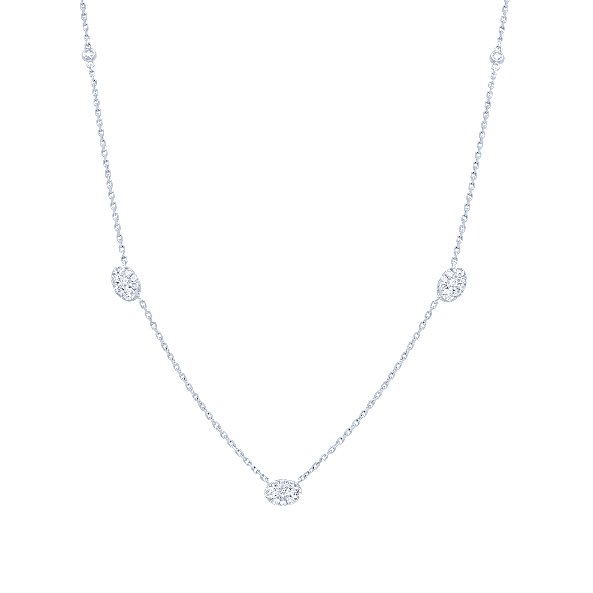 Sophisticated Opulence 18K Diamond Necklace "Illusion"