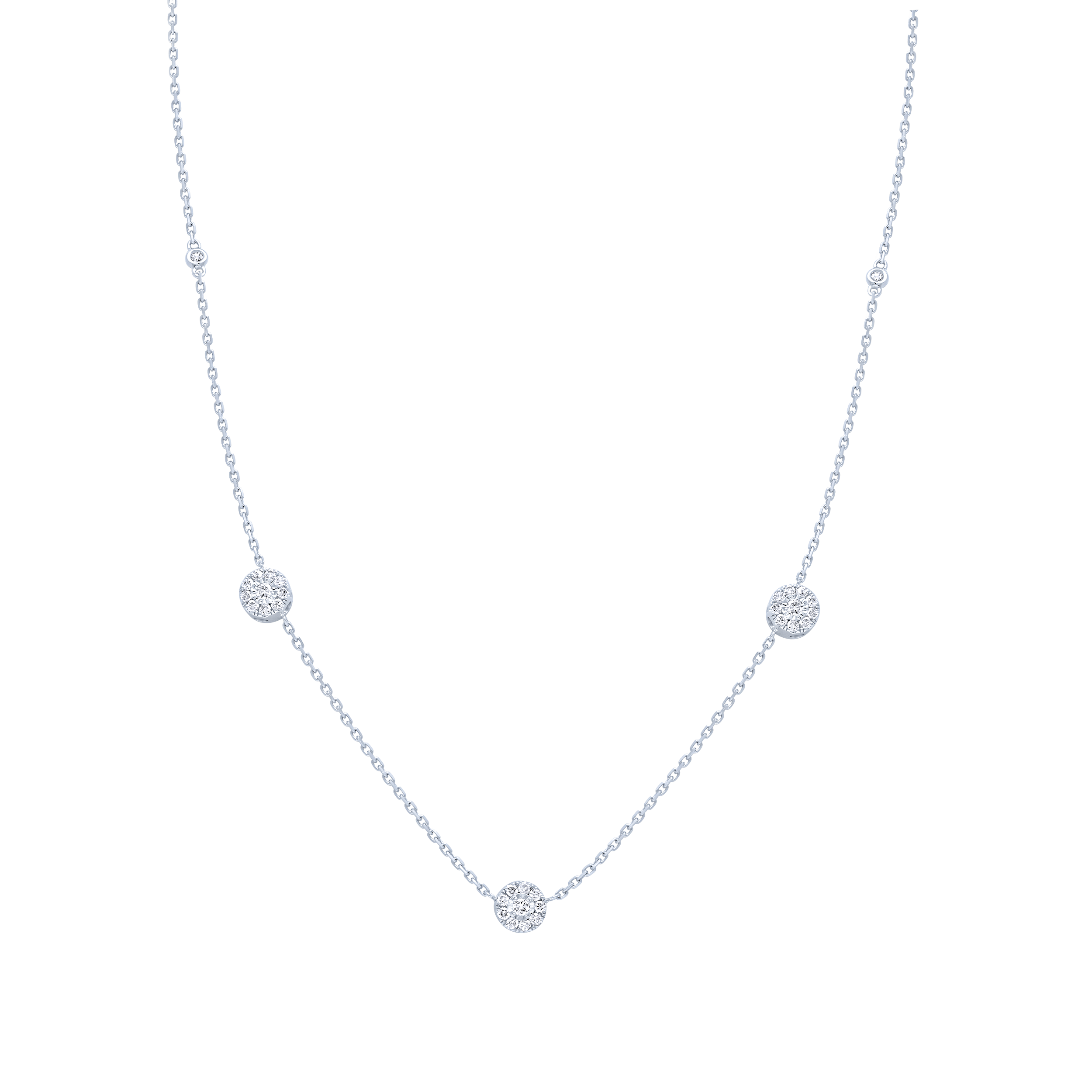 Timeless Beauty 18K Diamond Necklace "Illusion"